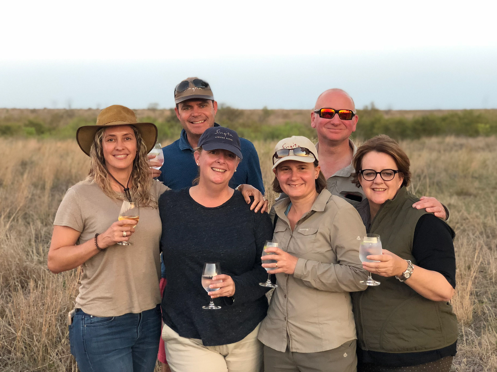 With Georgie, Andrew, Caro and Wilna