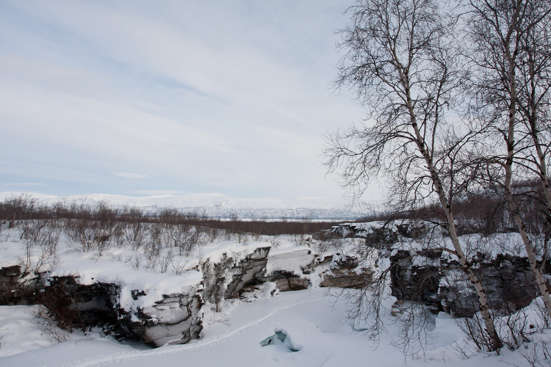 Where we stood to watch the Northern Lights
