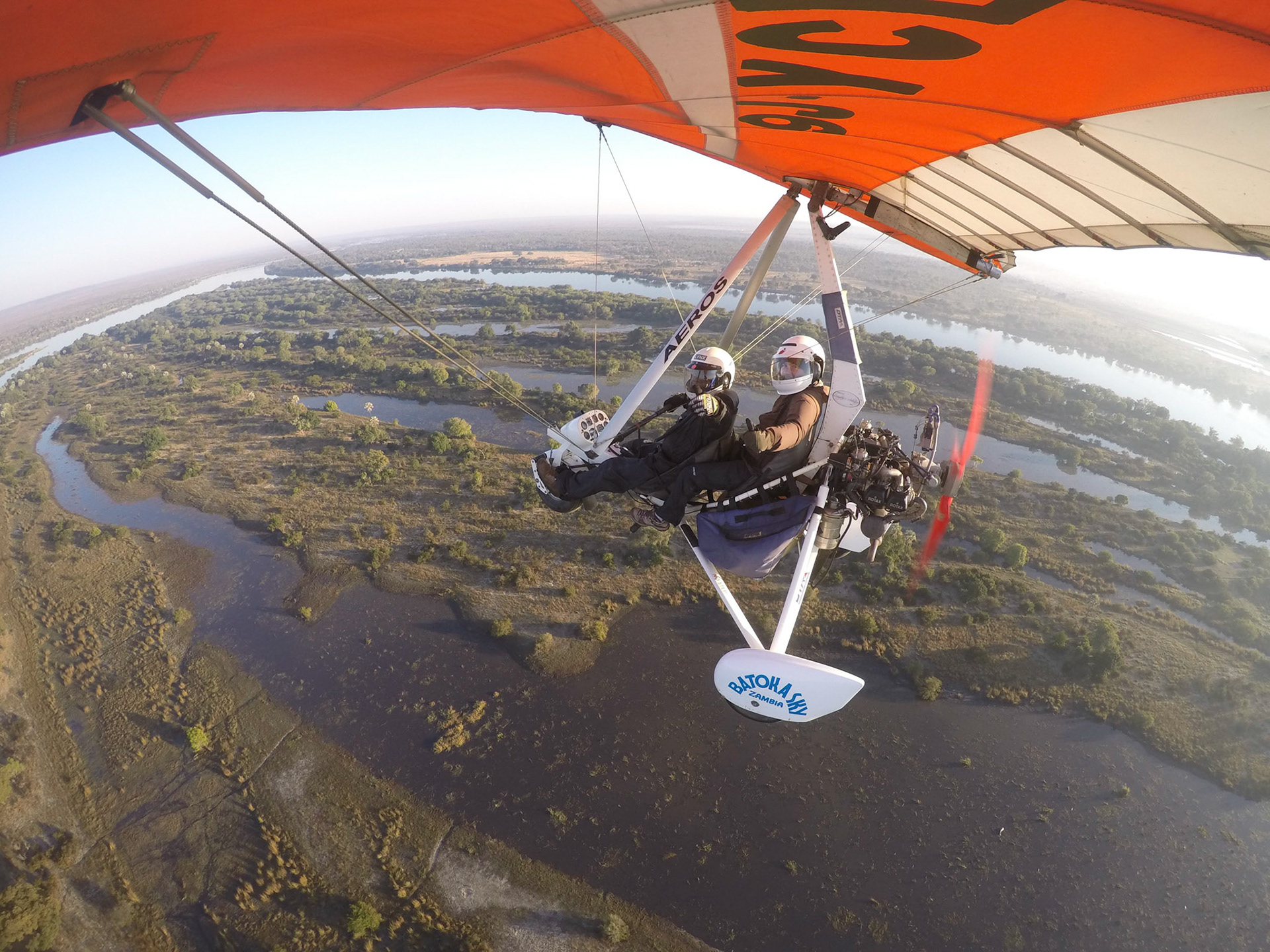 Flying along the Zambezi