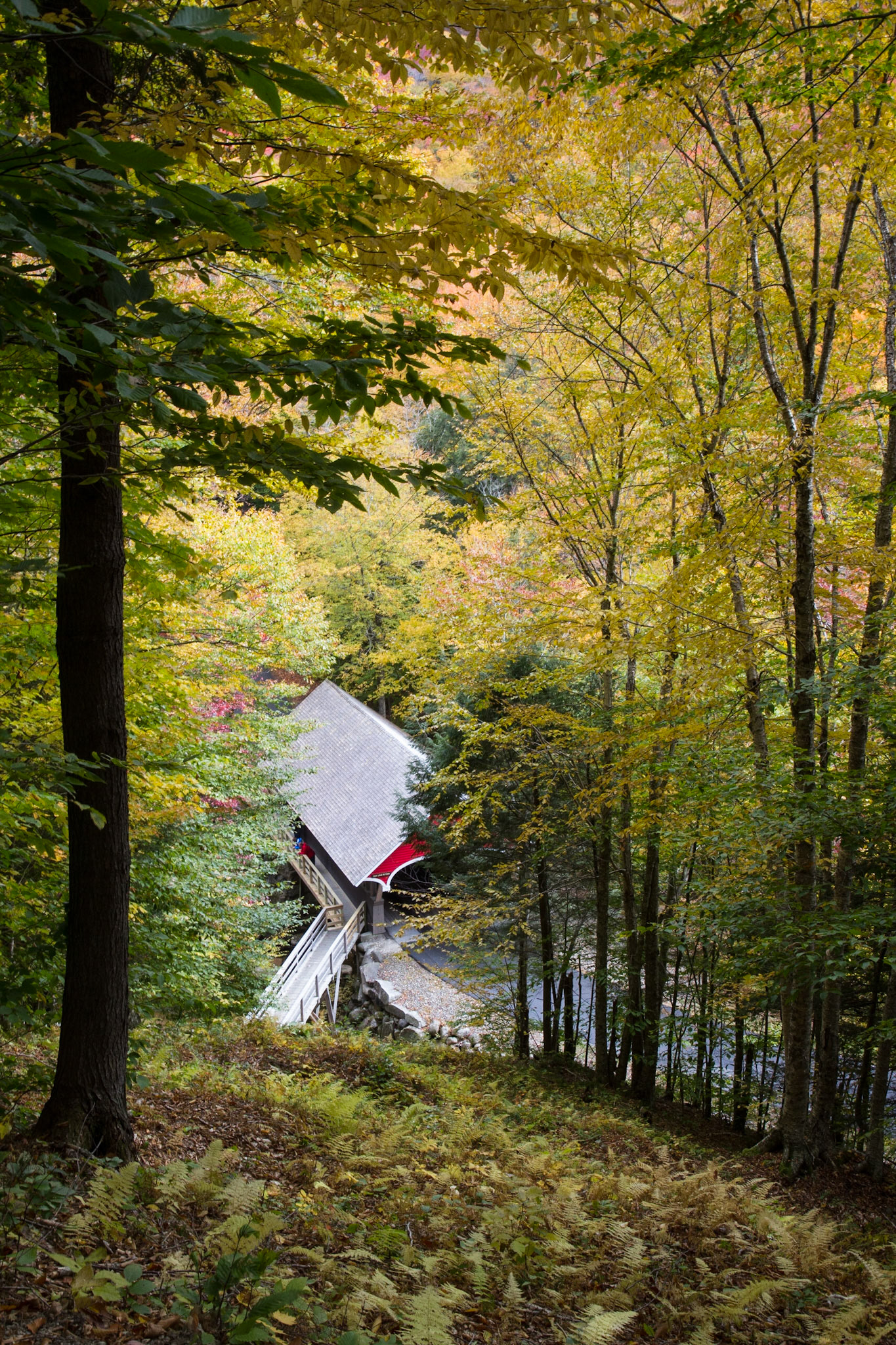 At Flume Gorge, Franconia Notch state park