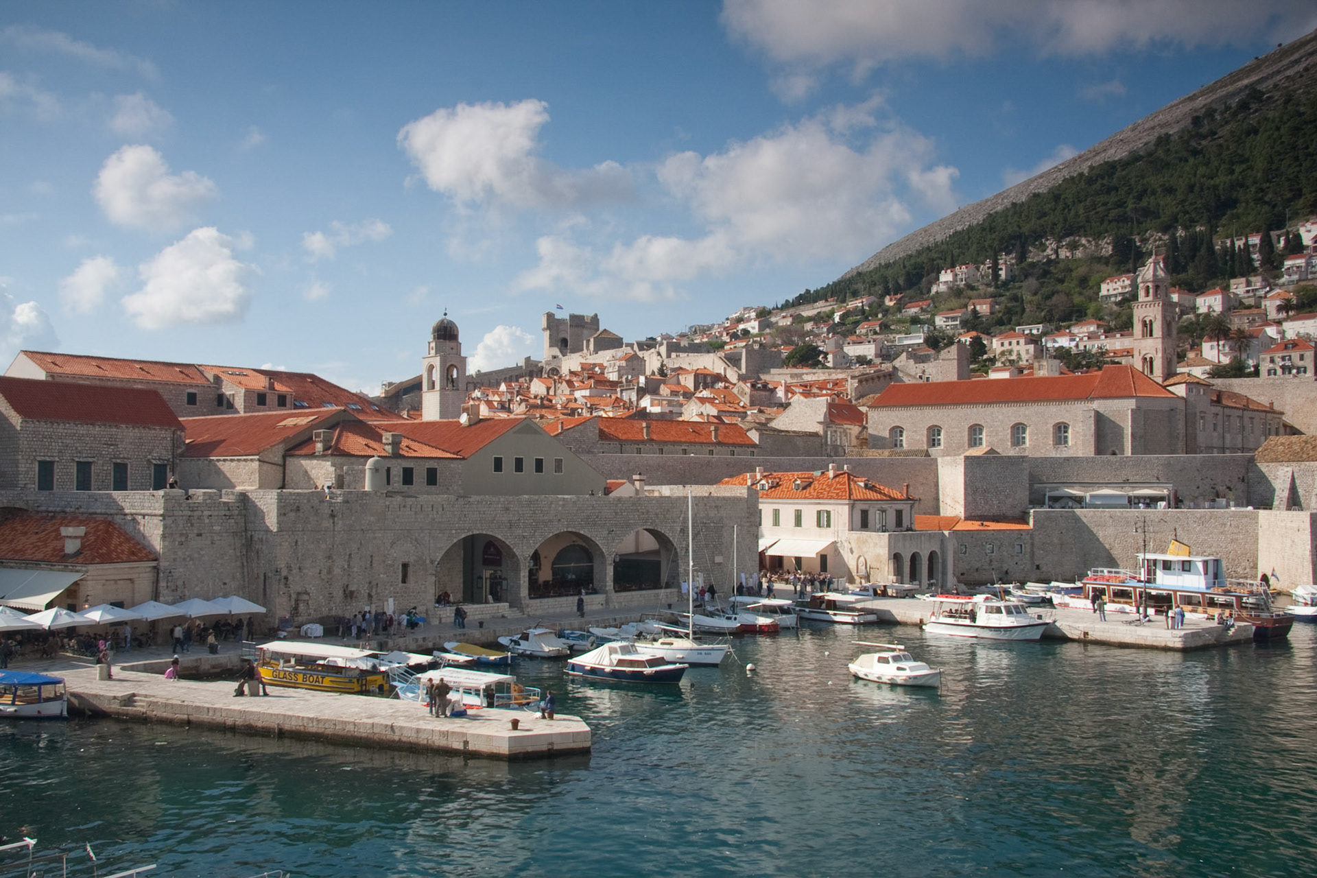 Dubrovnik old harbour and old town