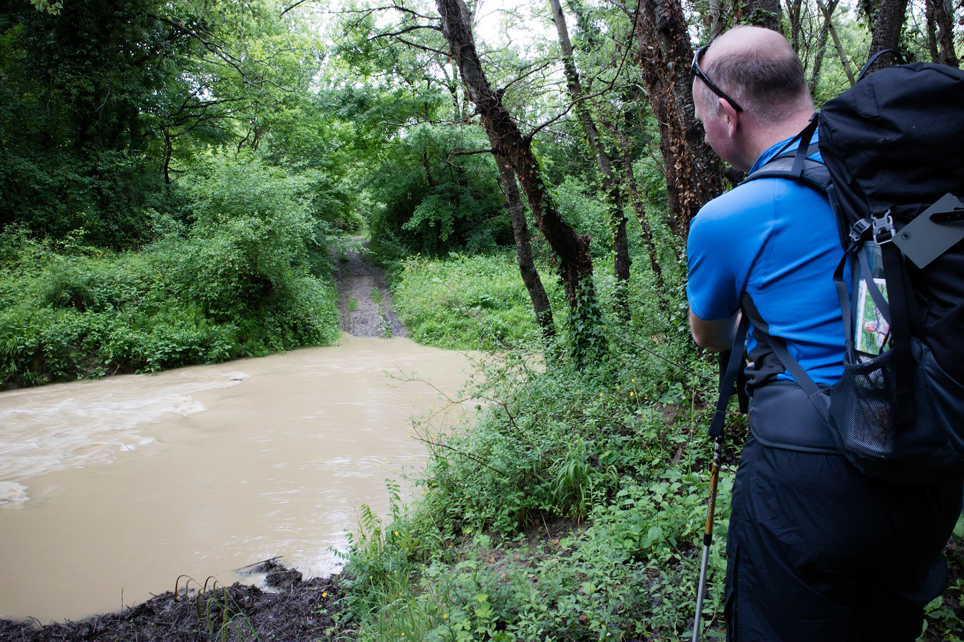 Asso river, and the ford we didn't cross!