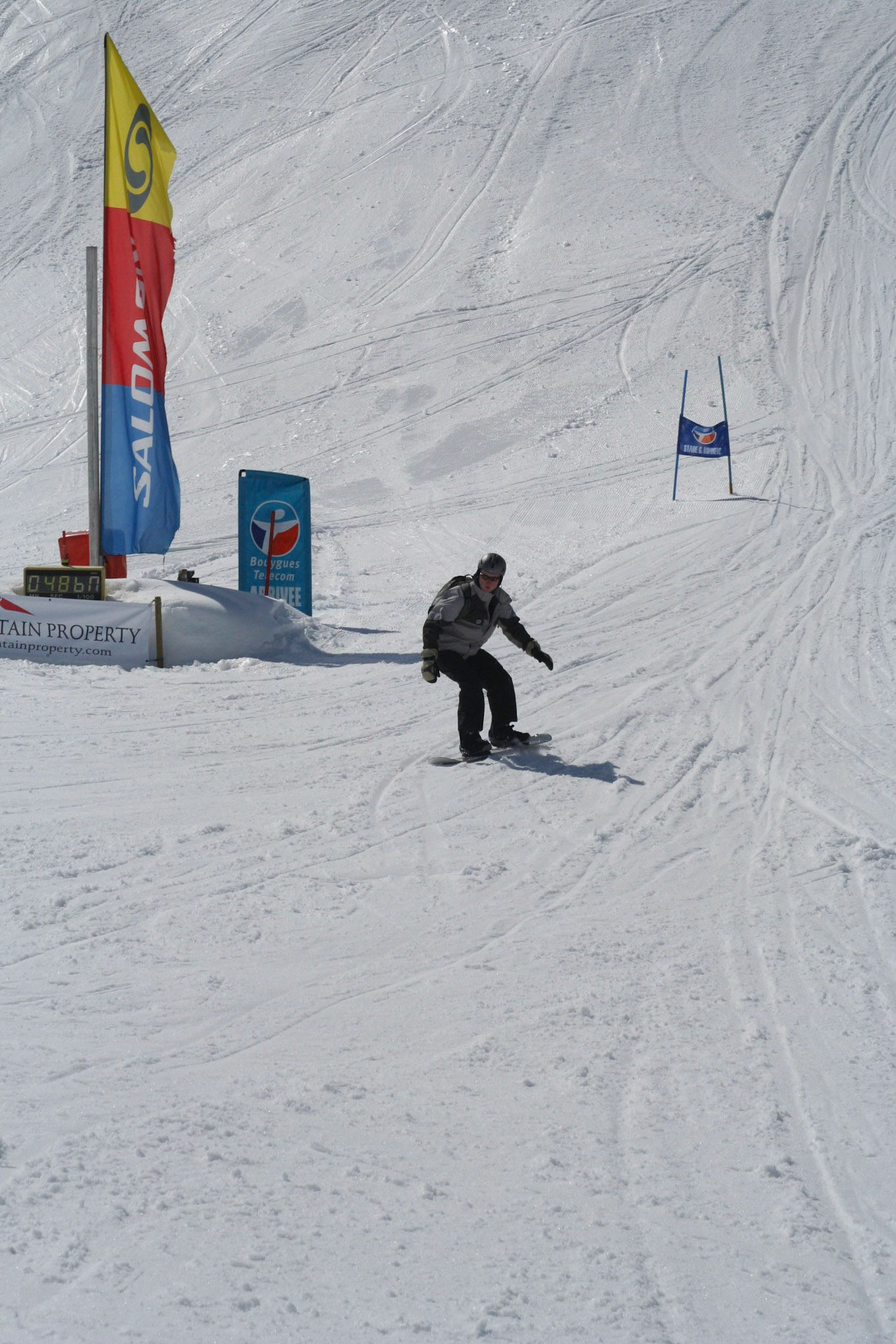 Alex at the end of the giant slalom