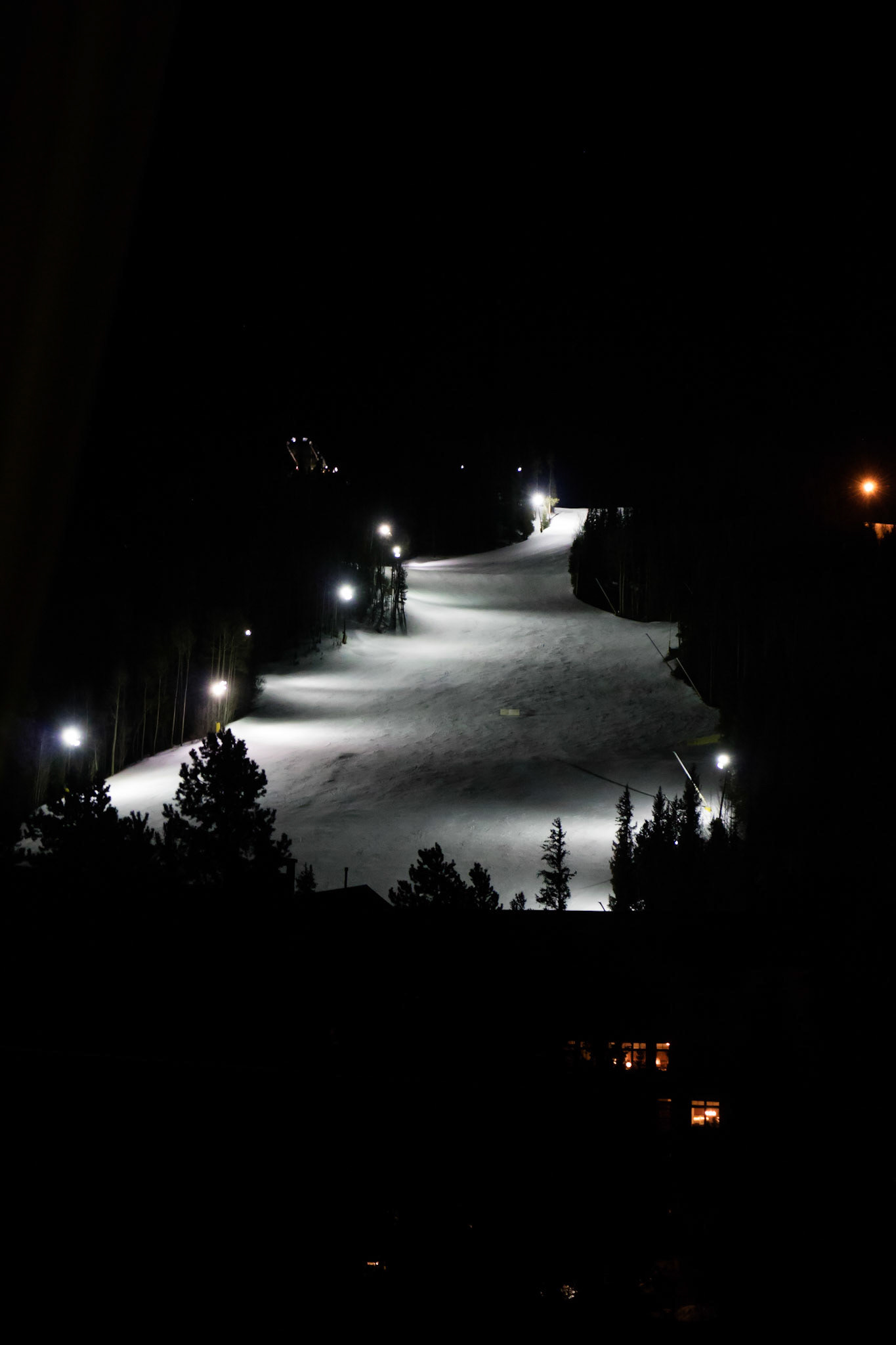 Night skiing at Keystone