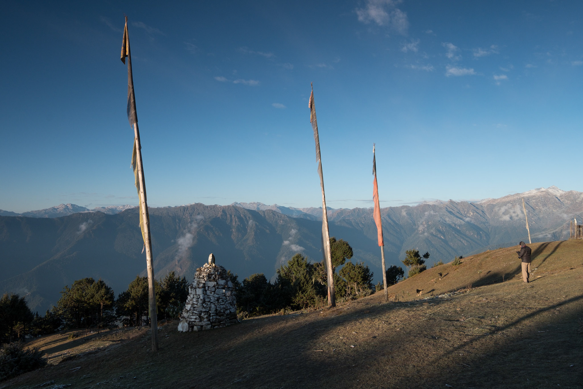 View from Bumdra camp at sunrise
