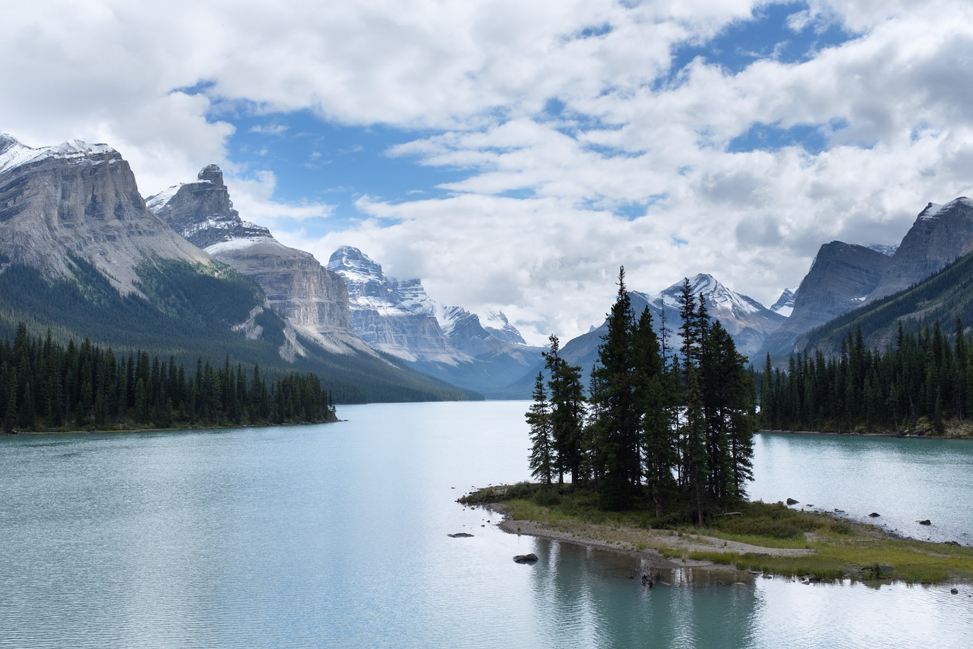 Spirit Island and Maligne Lake