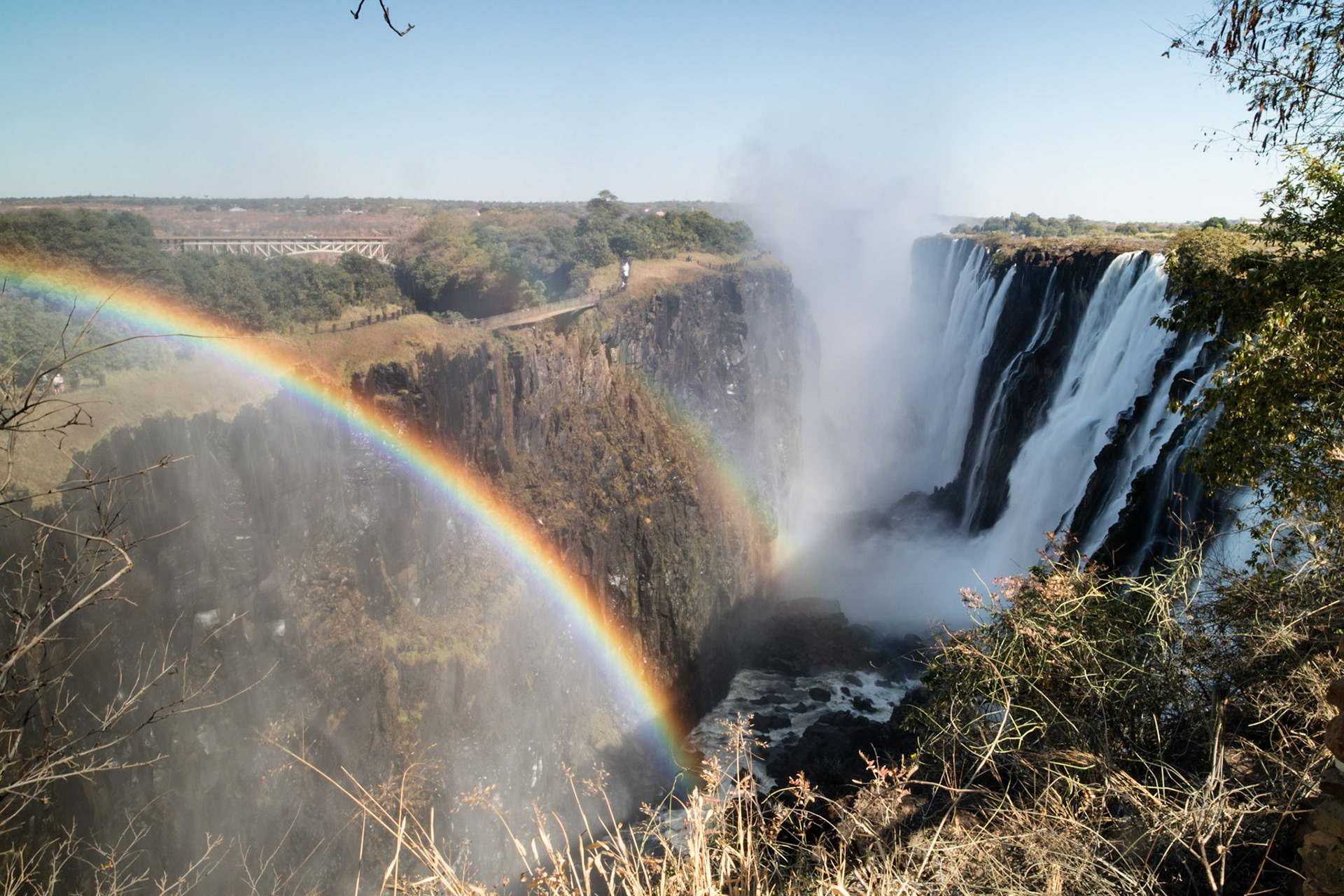 Rainbows over Victoria Falls