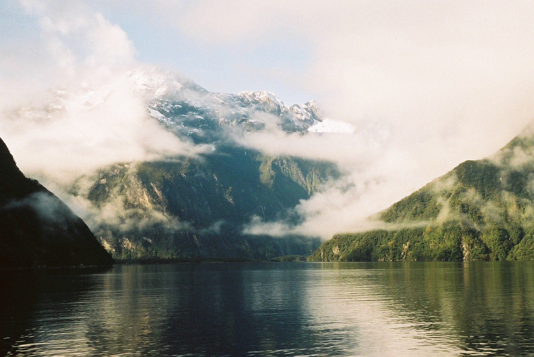 Sun coming out, Milford Sound