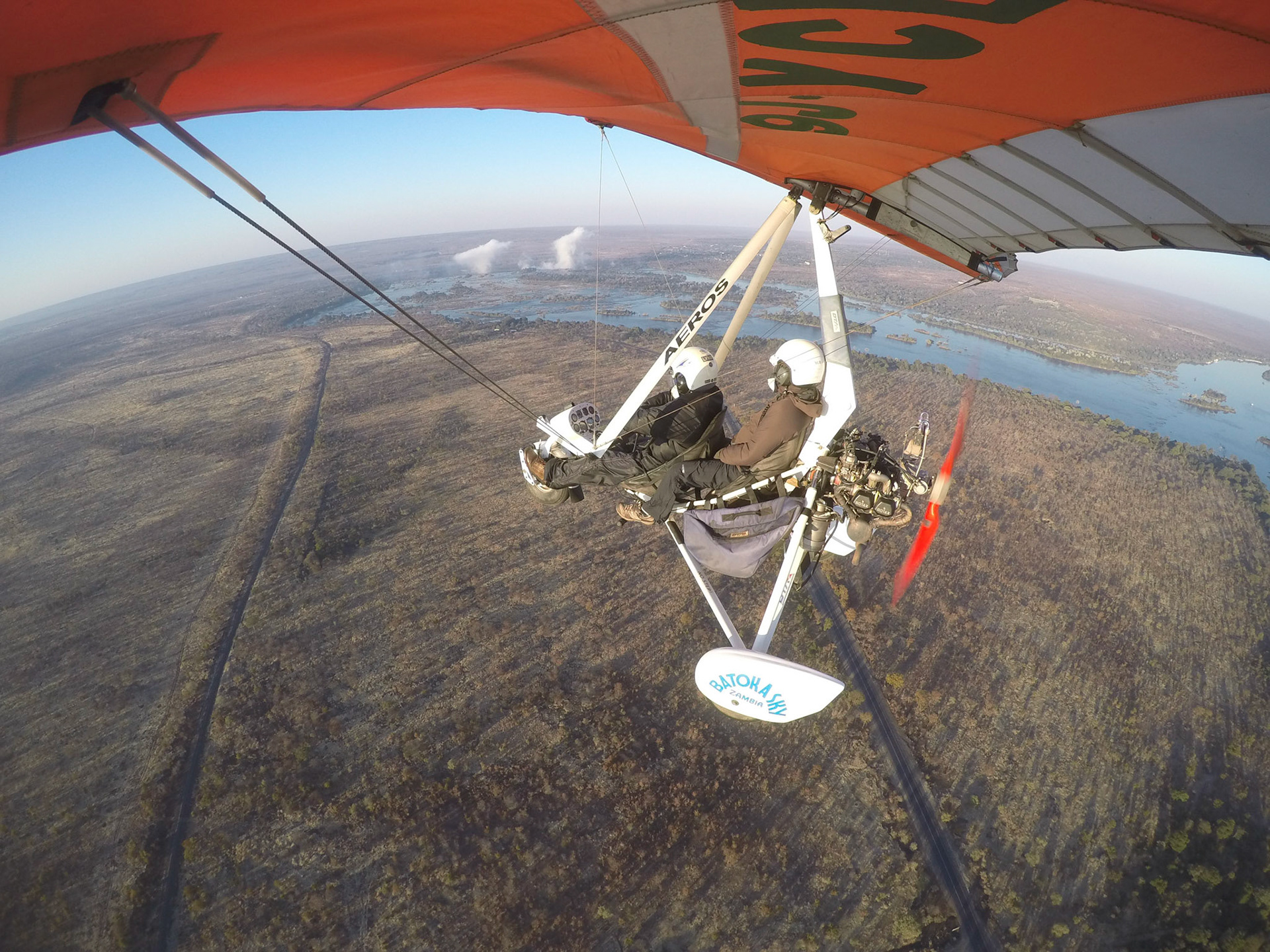 Flying towards the Falls