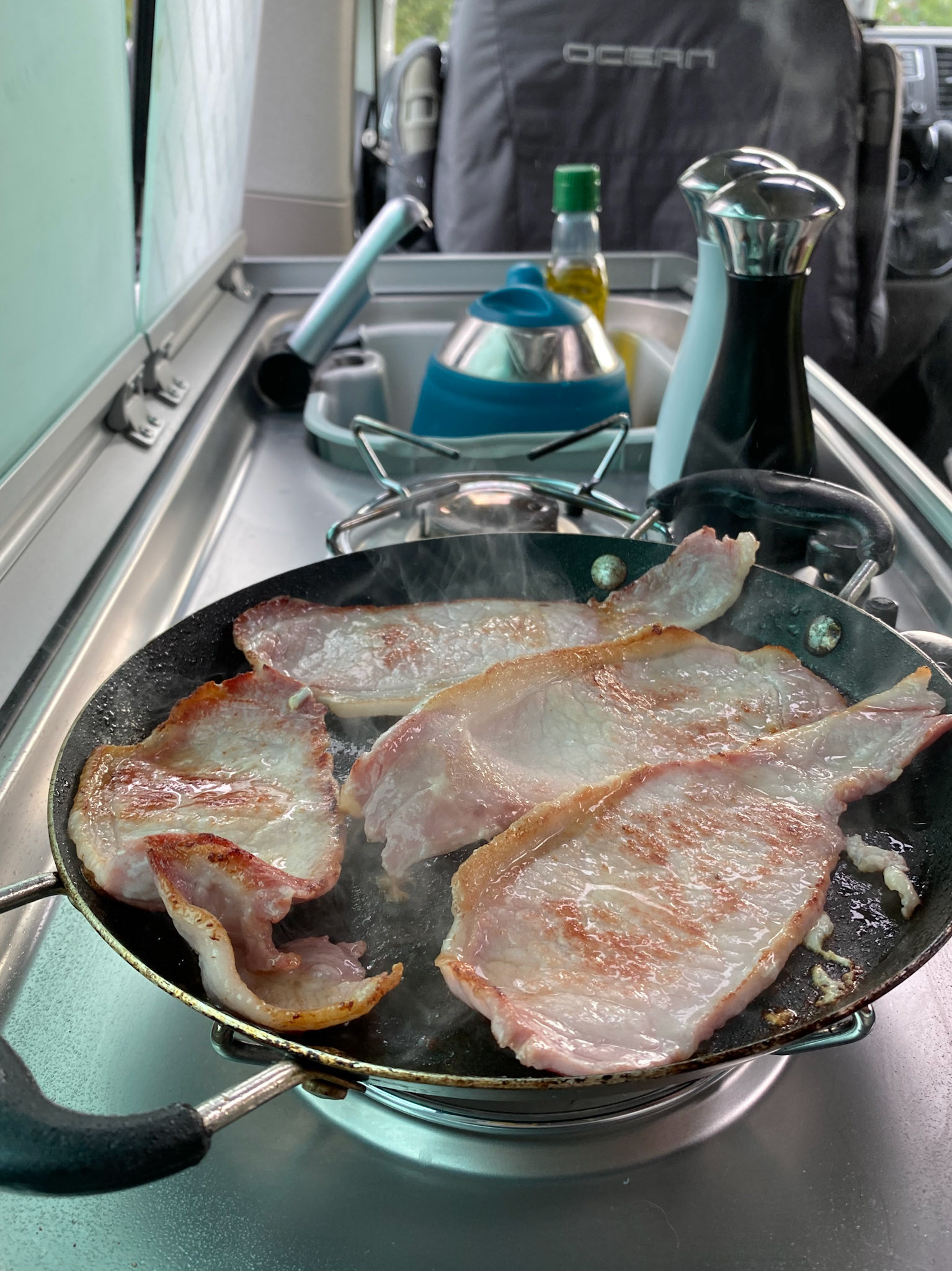 Breakfast in the van