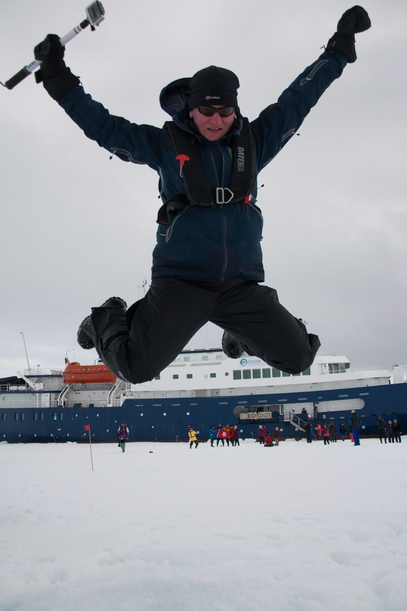 Alex on the sea ice, Weddell Sea