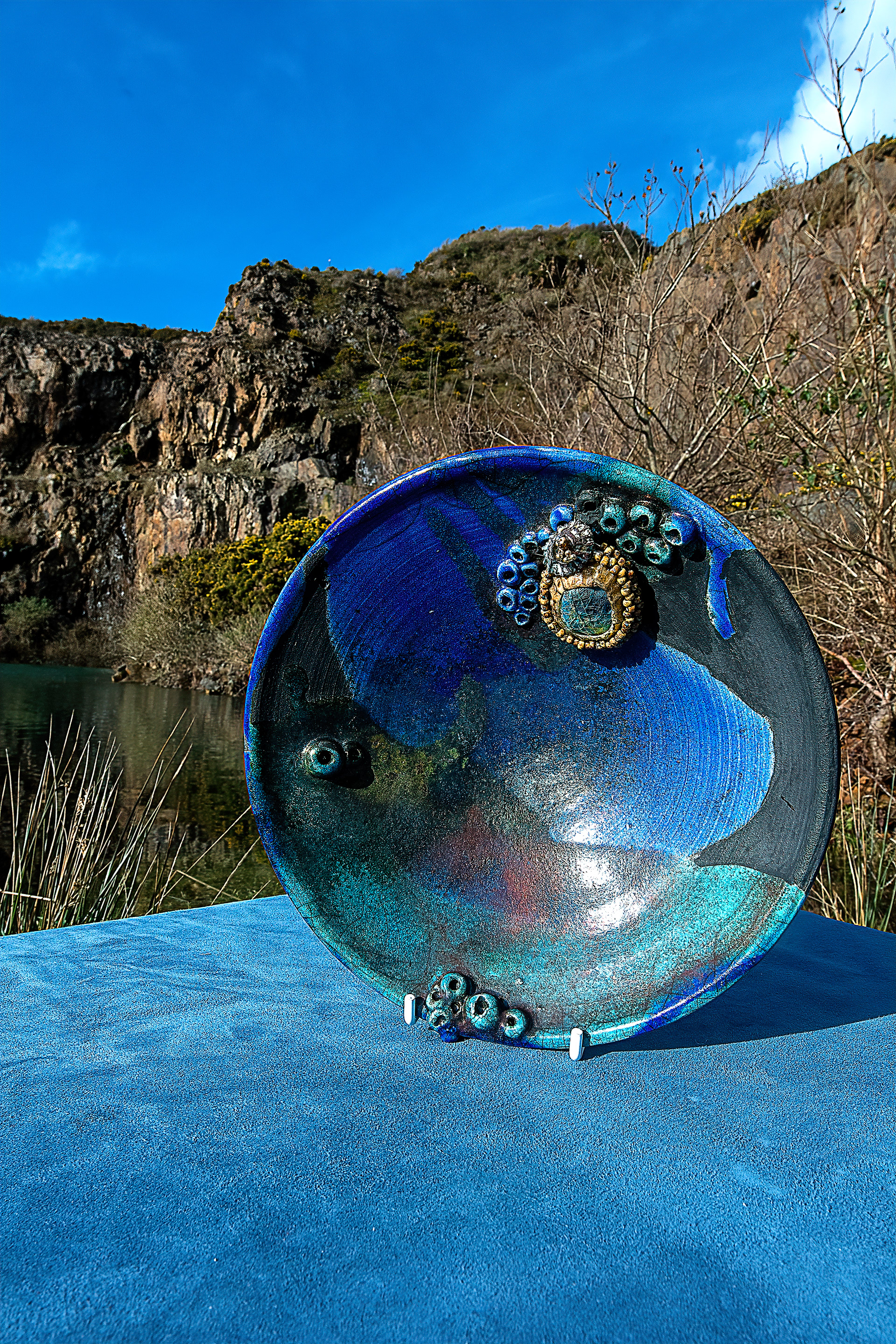 Another World- Embellished Ceramic Bowl