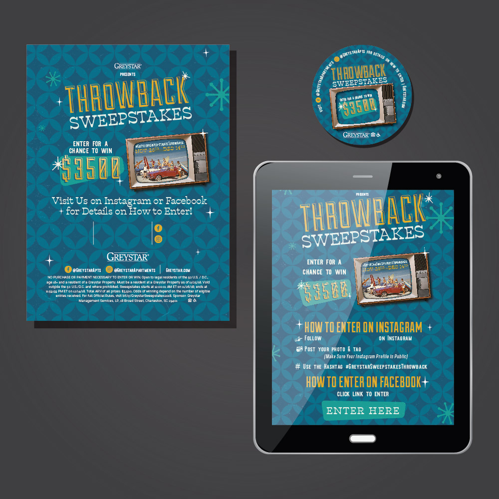 Social Media Sweepstakes Campaign Print & Digital
