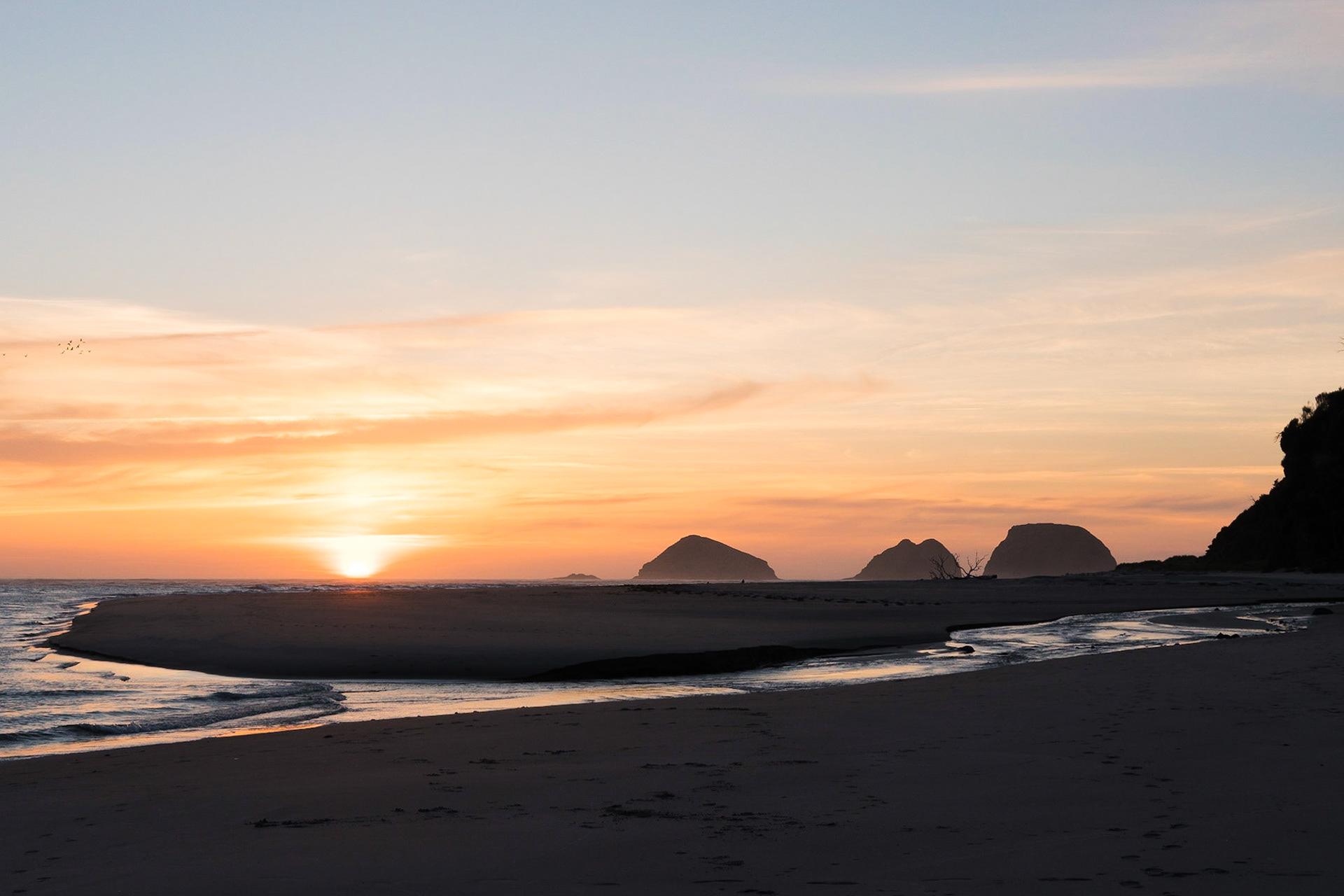 Sunset at Oceanside, west of Tillamook OR