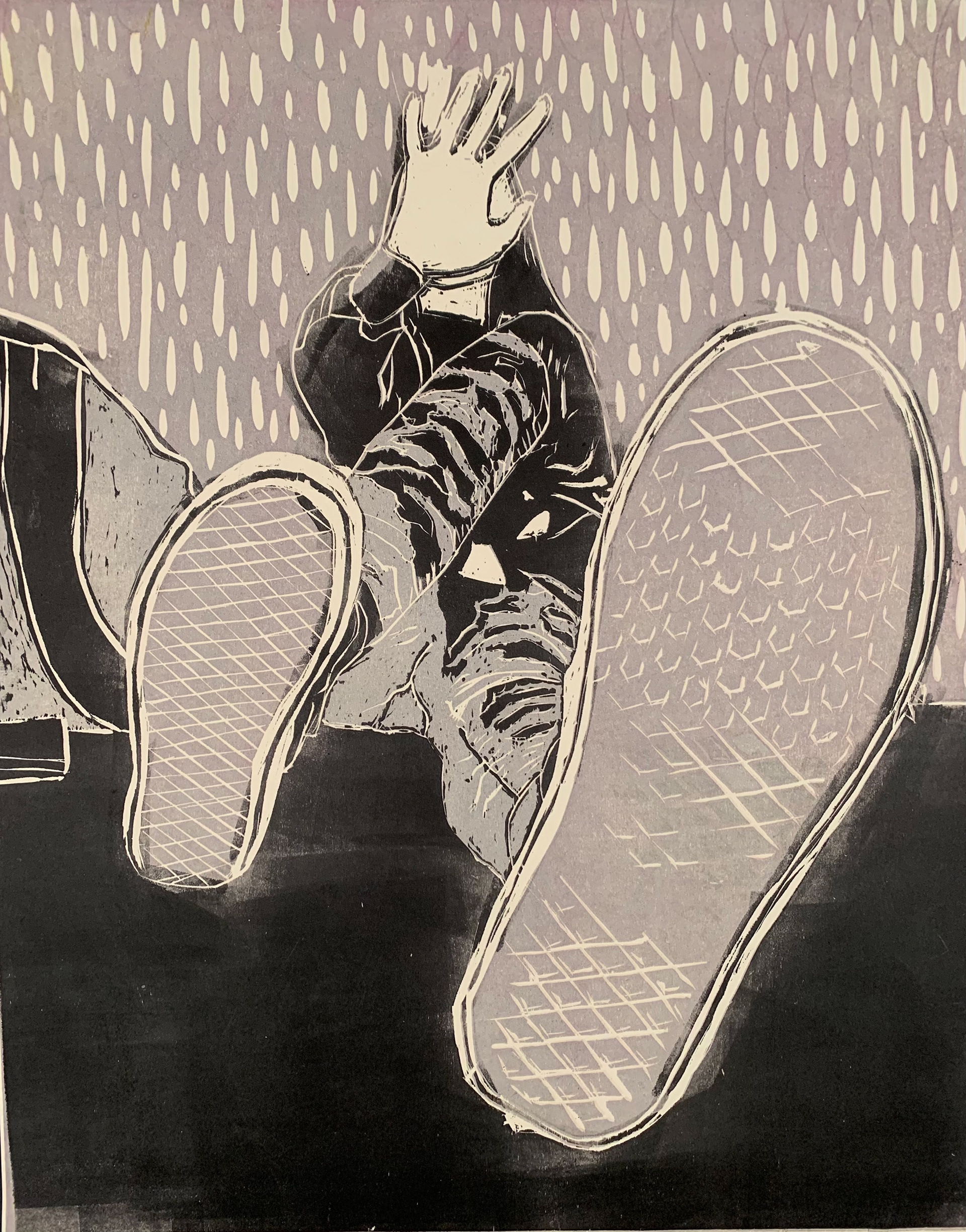 Abigail Morgan, Portrait in Perspective, Printmaking, Hathaway Brown School, Educator: Shelly Ahern, Grade 11,  Honorable Mention