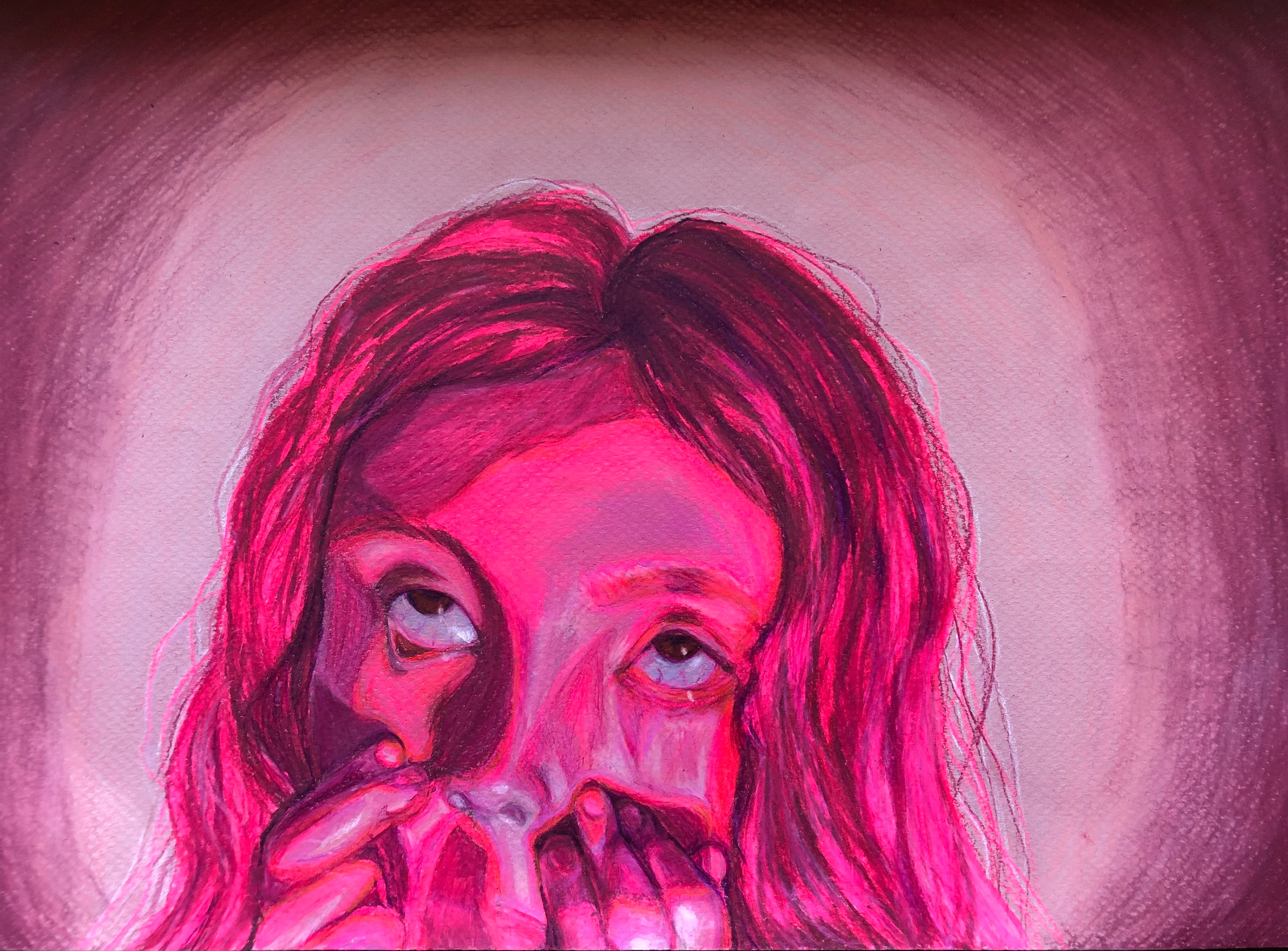 Beret Traum, Preschool Pressures, Drawing & Illustration, Magnificat High School, Educator: Alecia Janosik, Grade 12,  Honorable Mention