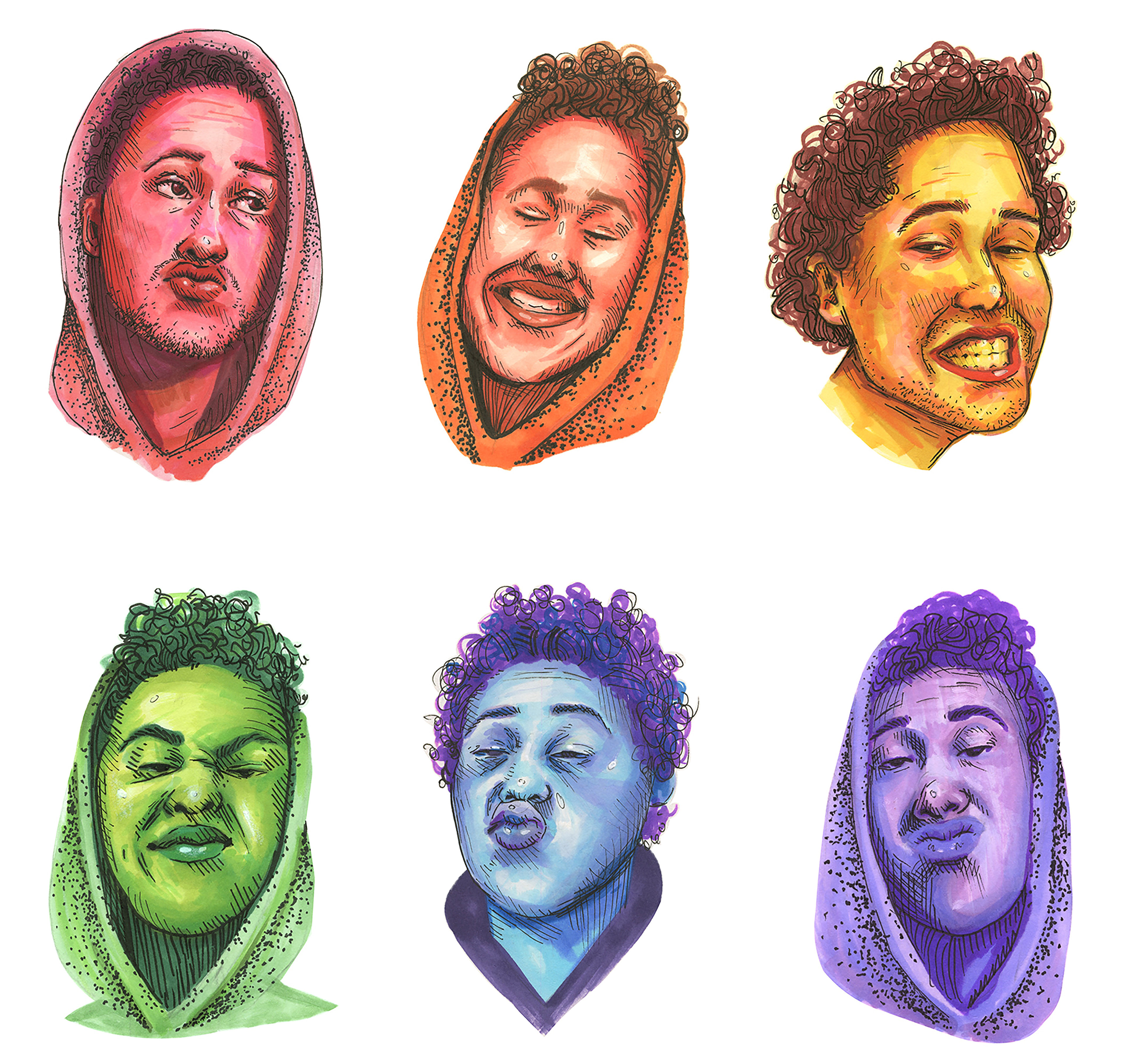 Laura Wei, Rainbow Polsters, Drawing & Illustration, Orange High School, Educator: Ryan Kerns, Grade 10,  Honorable Mention