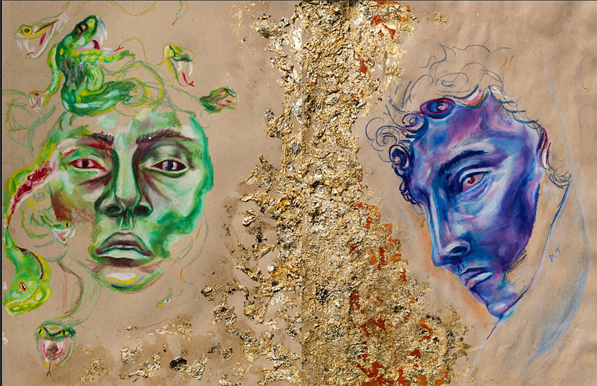 Maya Moufawad, Perseus, Mixed Media, Gilmour Academy High School, Educator: Susan Southard, Grade 12,  Honorable Mention