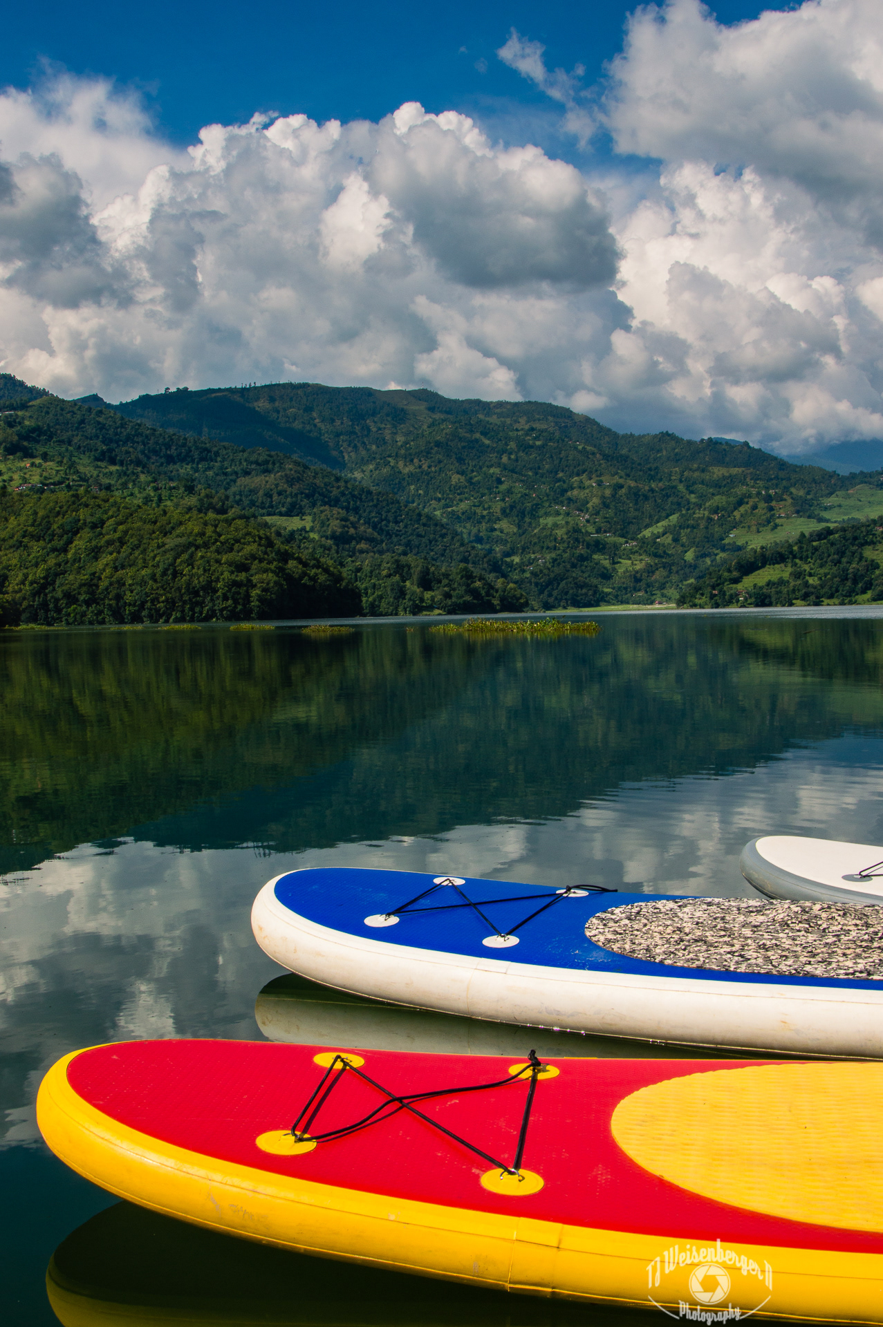 Begnas Tal Lake - Pokhara Nepal; Asia; Begnas Lake; Begnas Tal; Cloud - Sky; Cloudy; Himalayas; Lake; Landscape; Landscape - Scenery; Mountain; Mountains; Nepal; Paddleboards; Photography; Pokhara; Reflection; SUP; Scenics - Nature; Sunny; Tourism; Travel; Travel Destinations; Water; nature; outdoors; view; TJ; Weisenberger