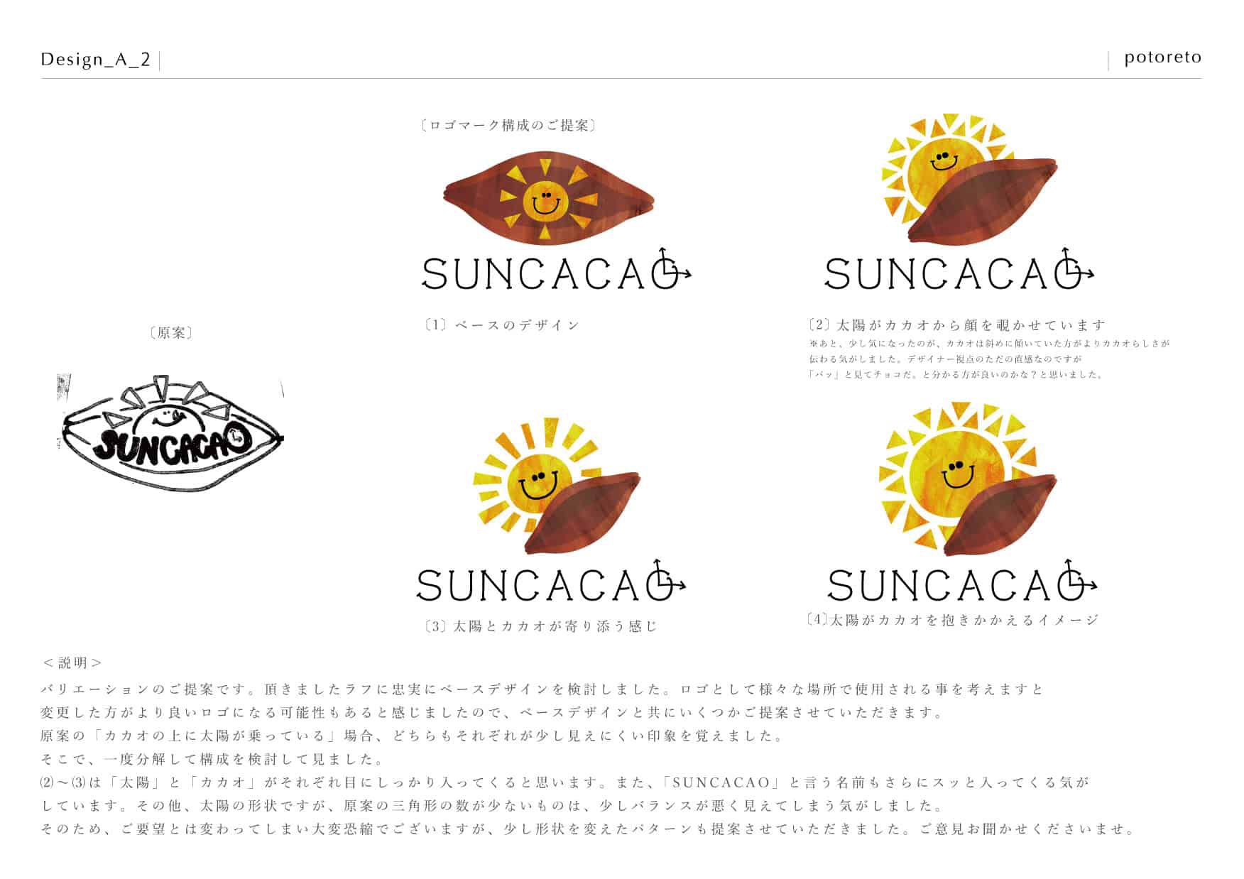 Takada Chika Potoreto Design Suncacao ロゴデザイン