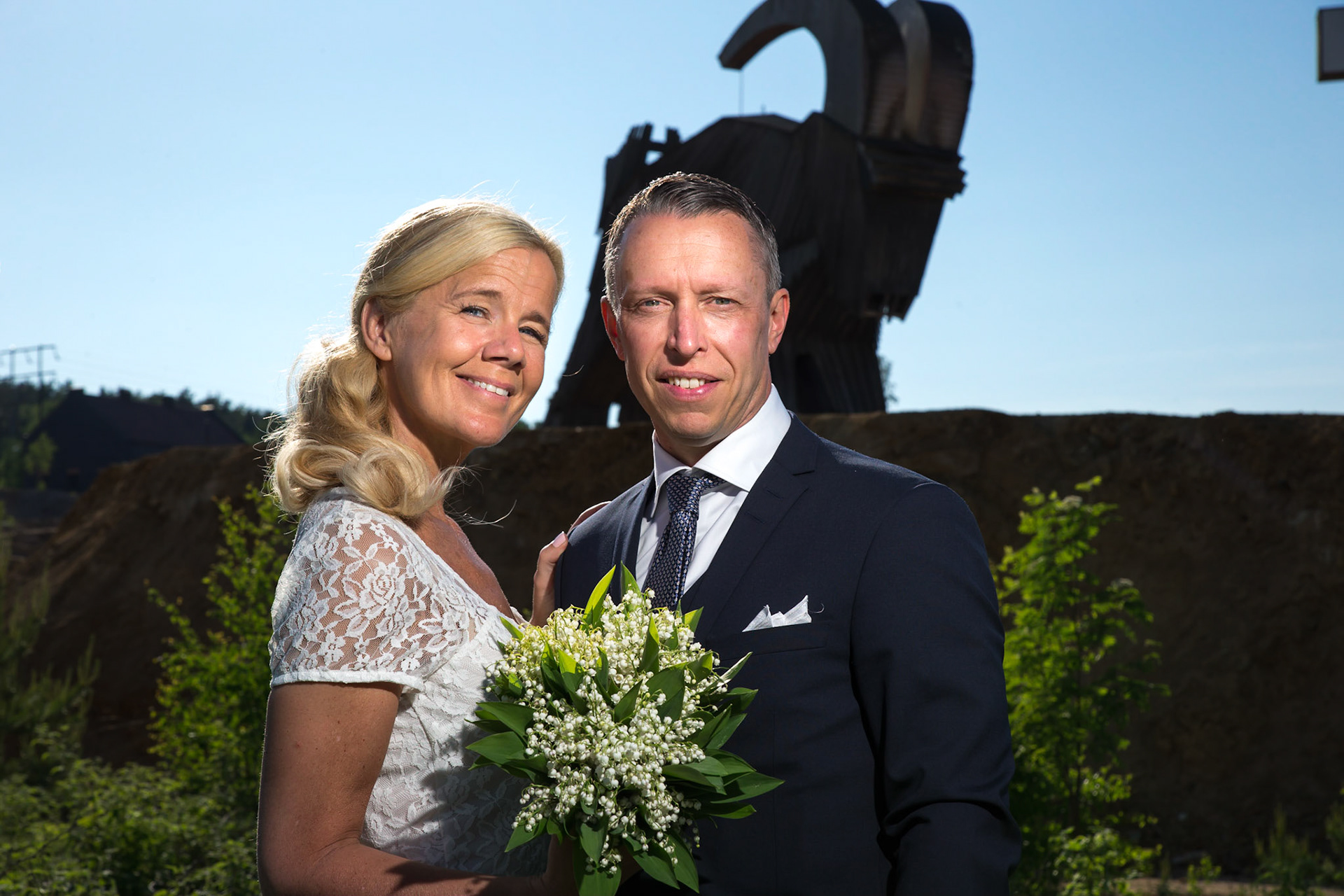 Patrik Bäck och Ylva-Li Klockares s bröllop vid Falu Gruva, gruvan