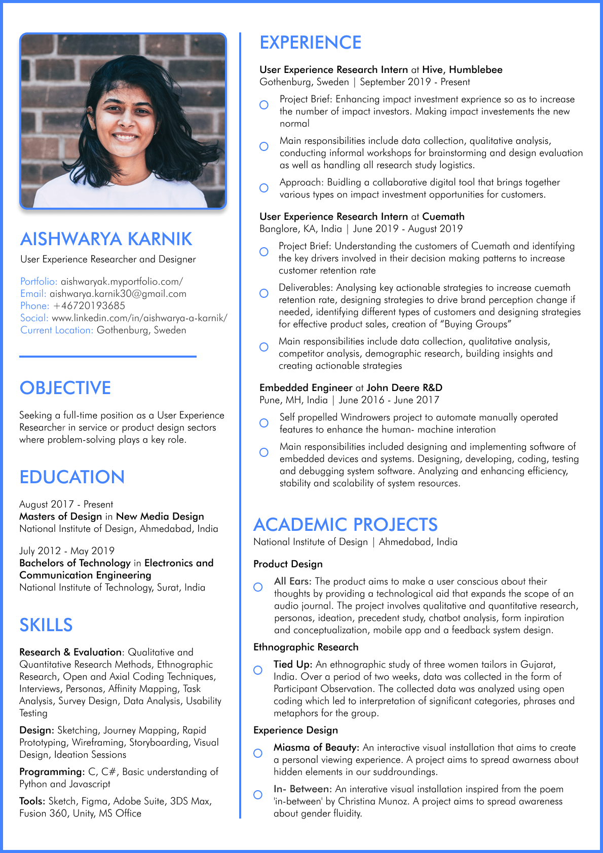 Aishwarya Karnik - Resume