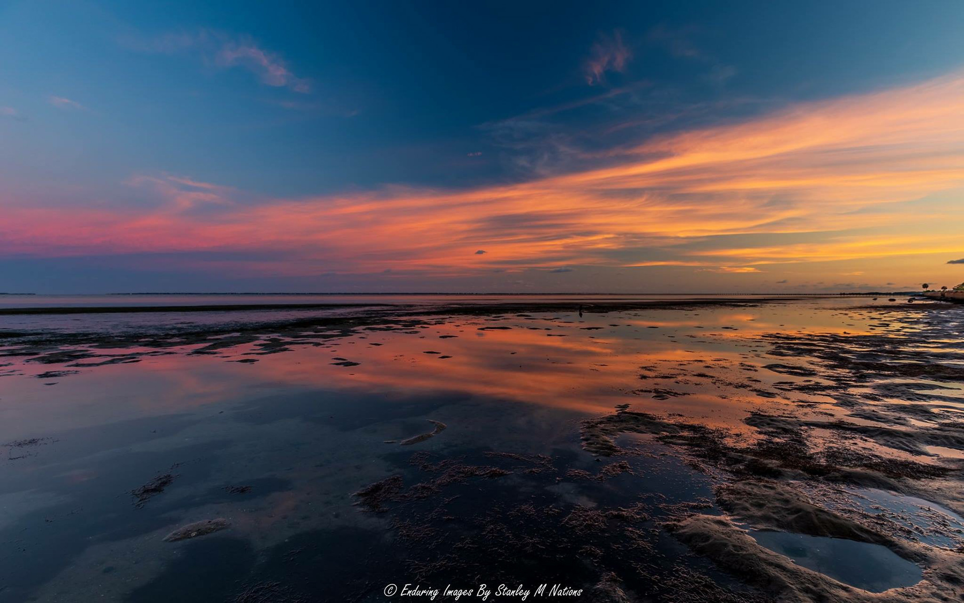 Enduring Images by Stanley Nations Low Tide Twilight Sky
