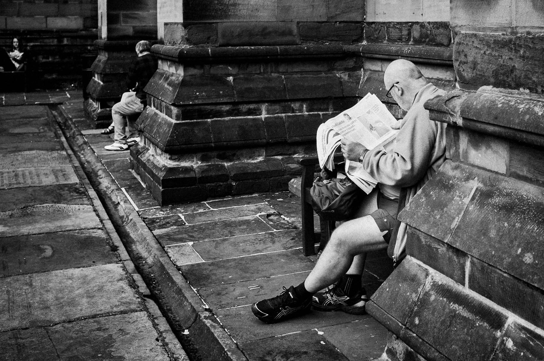 Catching the news - Chester, UK
