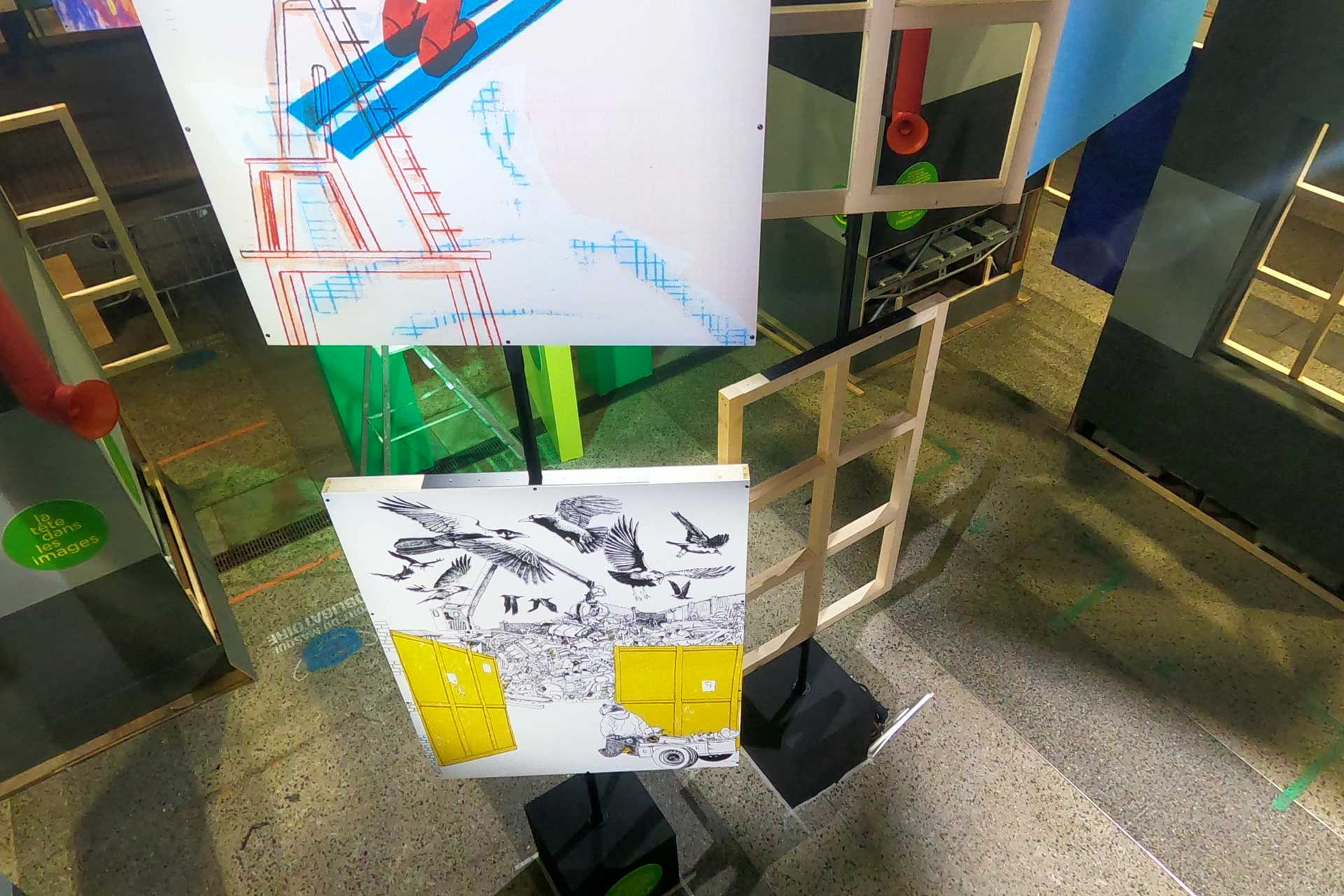Installation "la tête dans les images" SLPJ de Montreuil 2020