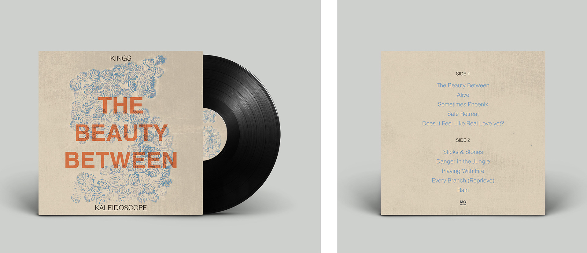 Album cover design of "The Beauty Between" by Kings Kaleidoscope.