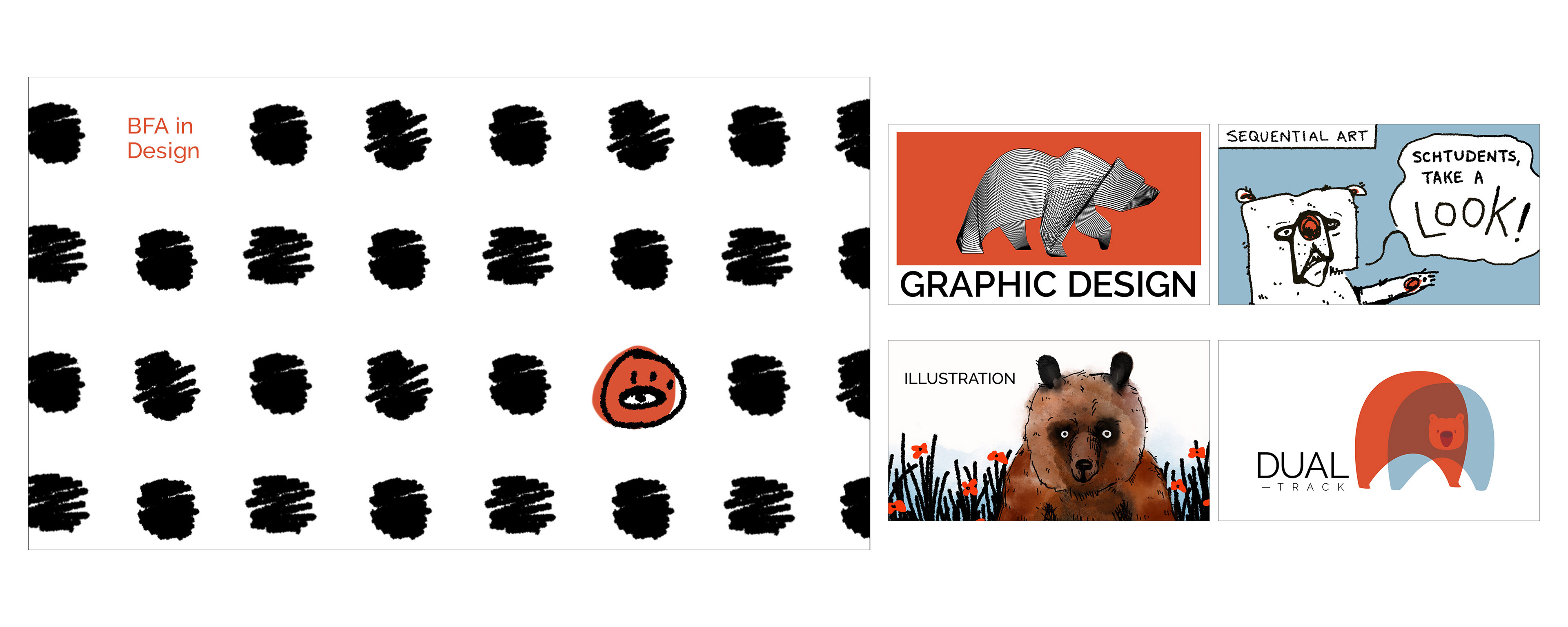 Illustration and Design Work done for the client, the MSU Department of Art and Design