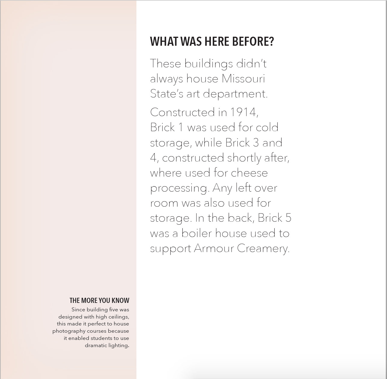 Page design of promotional booklet.