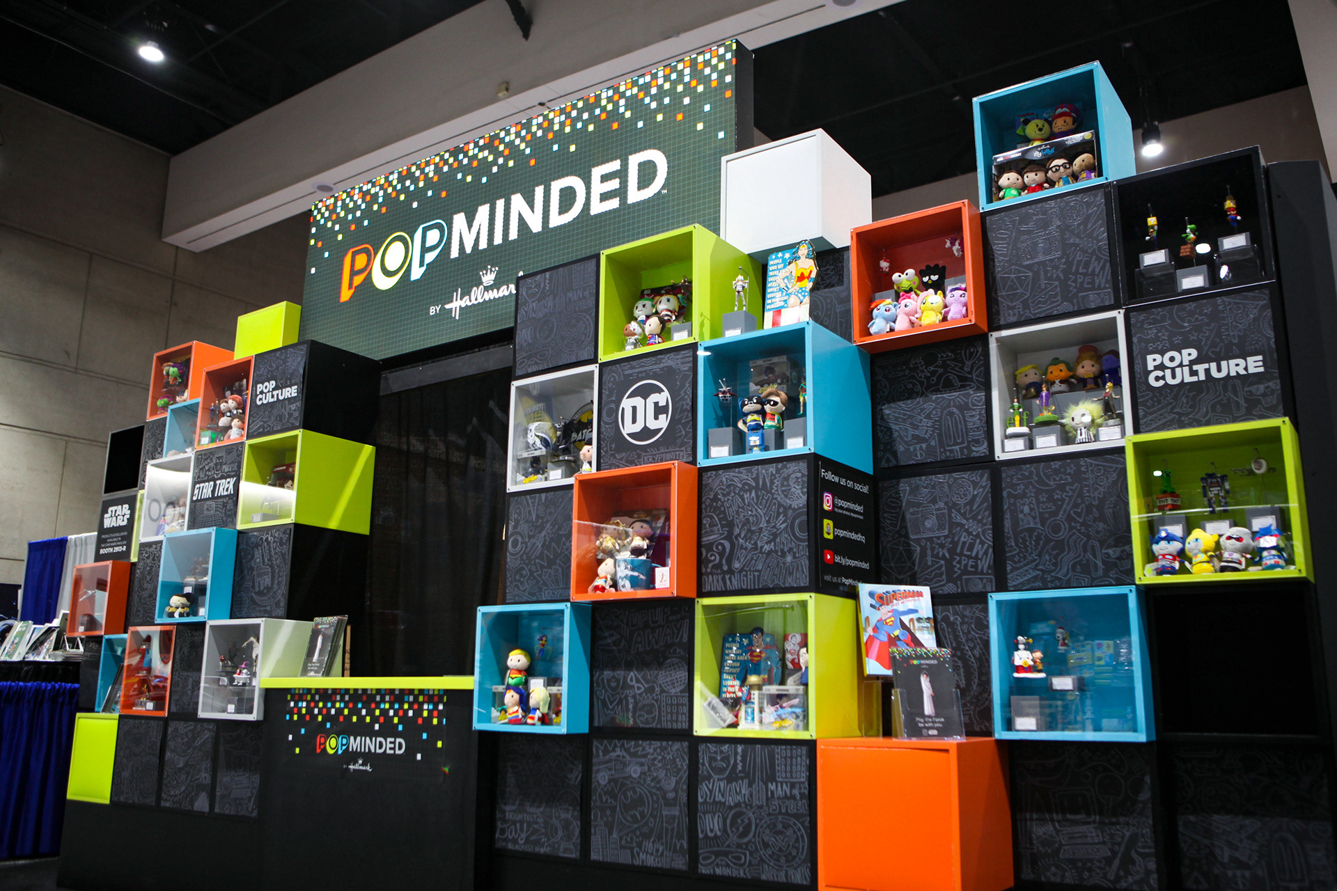 Final visual merchandising display at San Diego Comic-Con
