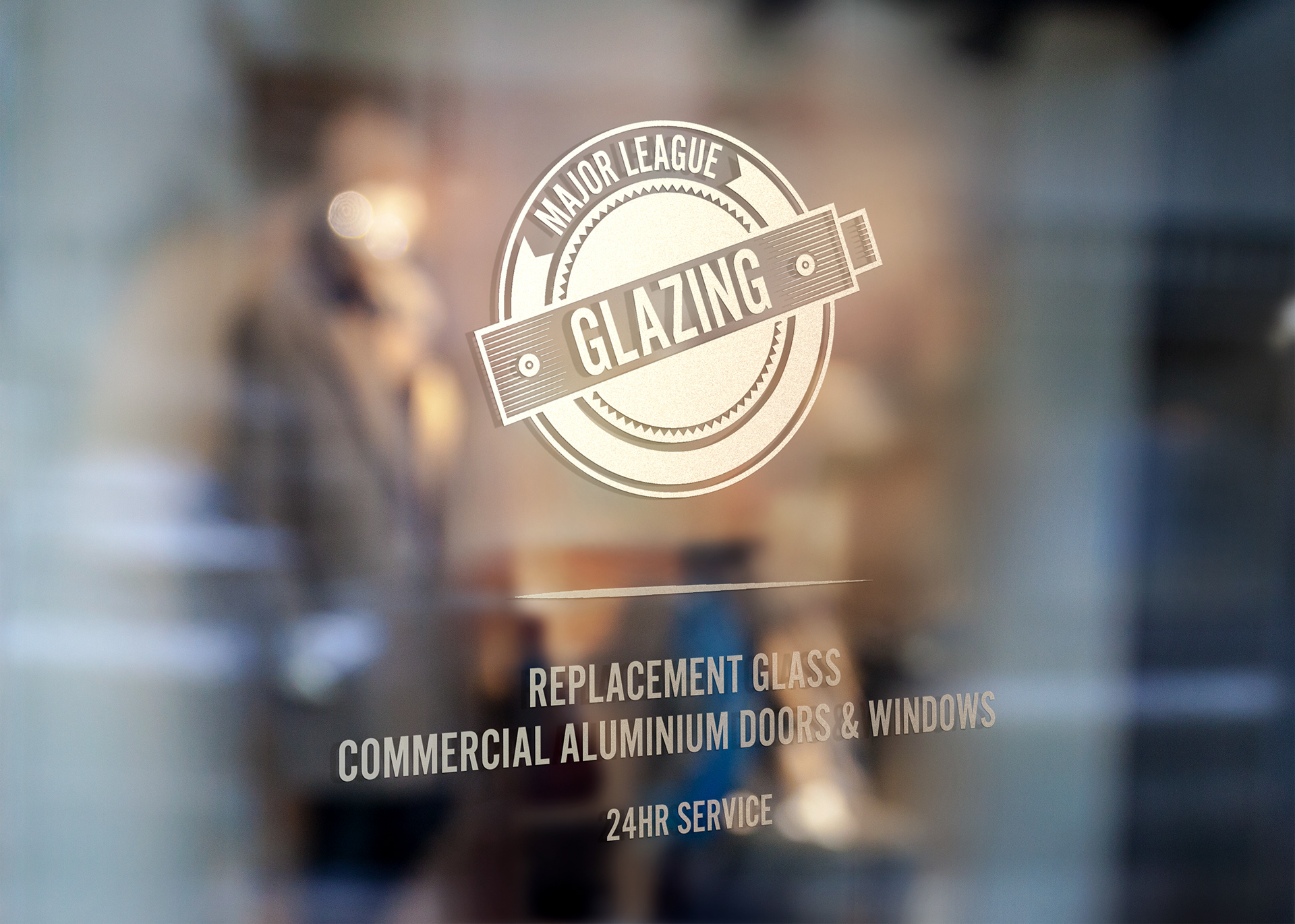 Glass Decal Mockup