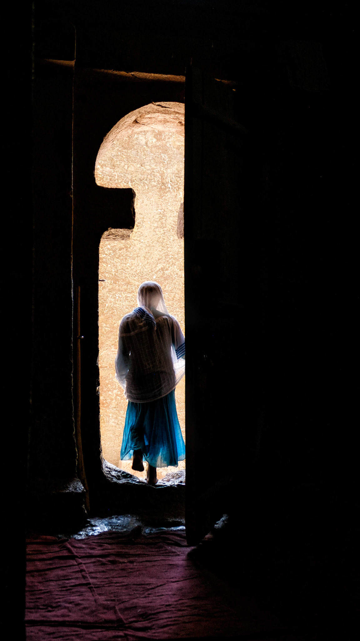 Blue Girl - Bet Medhane Alem, Lalibela, Ethiopia