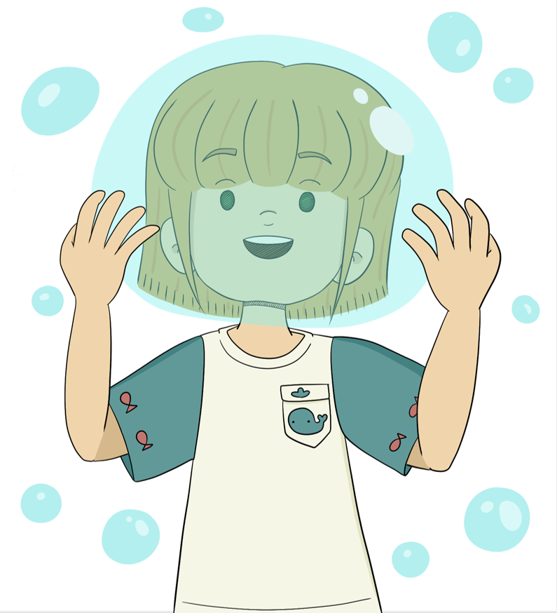 Inside illustration from 'Chloe's Adventure to Merlantis'