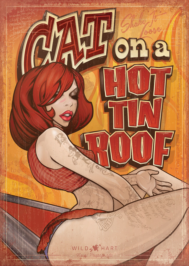 Tattooed Pin-up Girl Art - Art Print for Sale