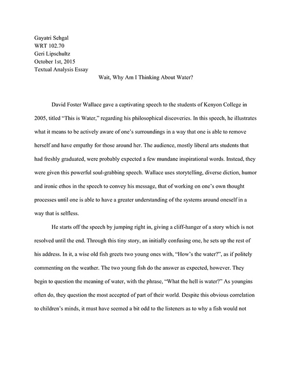 This is water david foster wallace rhetorical analysis picture