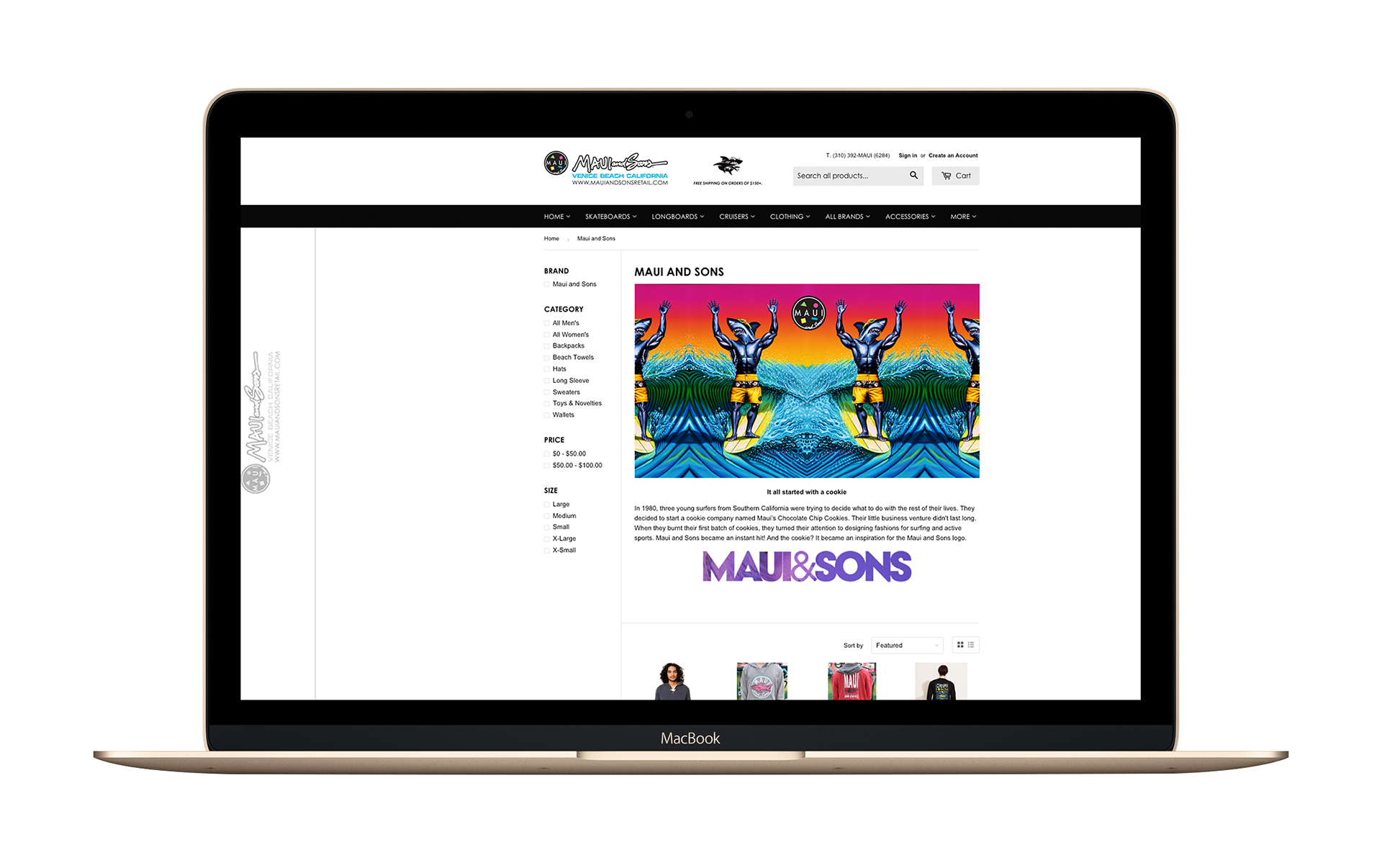 Maui and Sons established e-commerce presence via Shopify