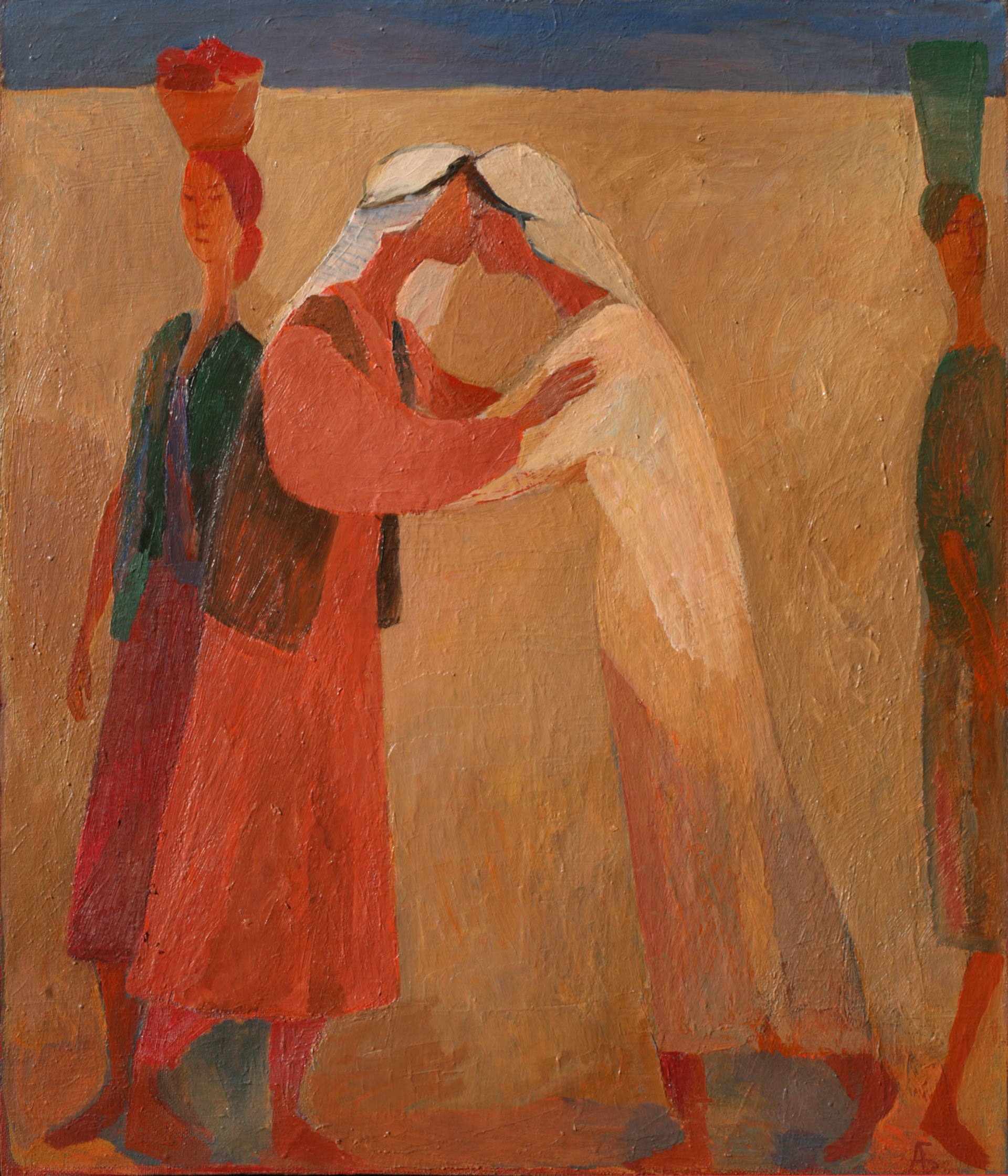 Встреча. 1992 г., х.м., 89х75