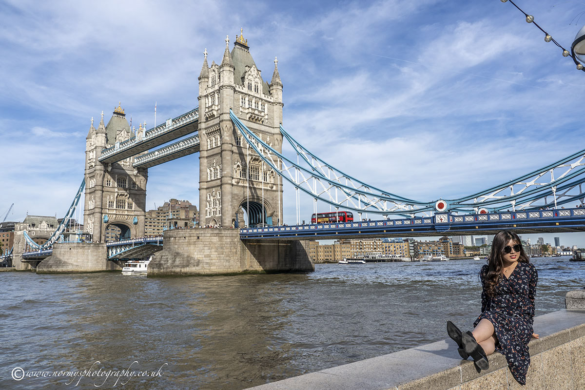 Tower Bridge & pretty model