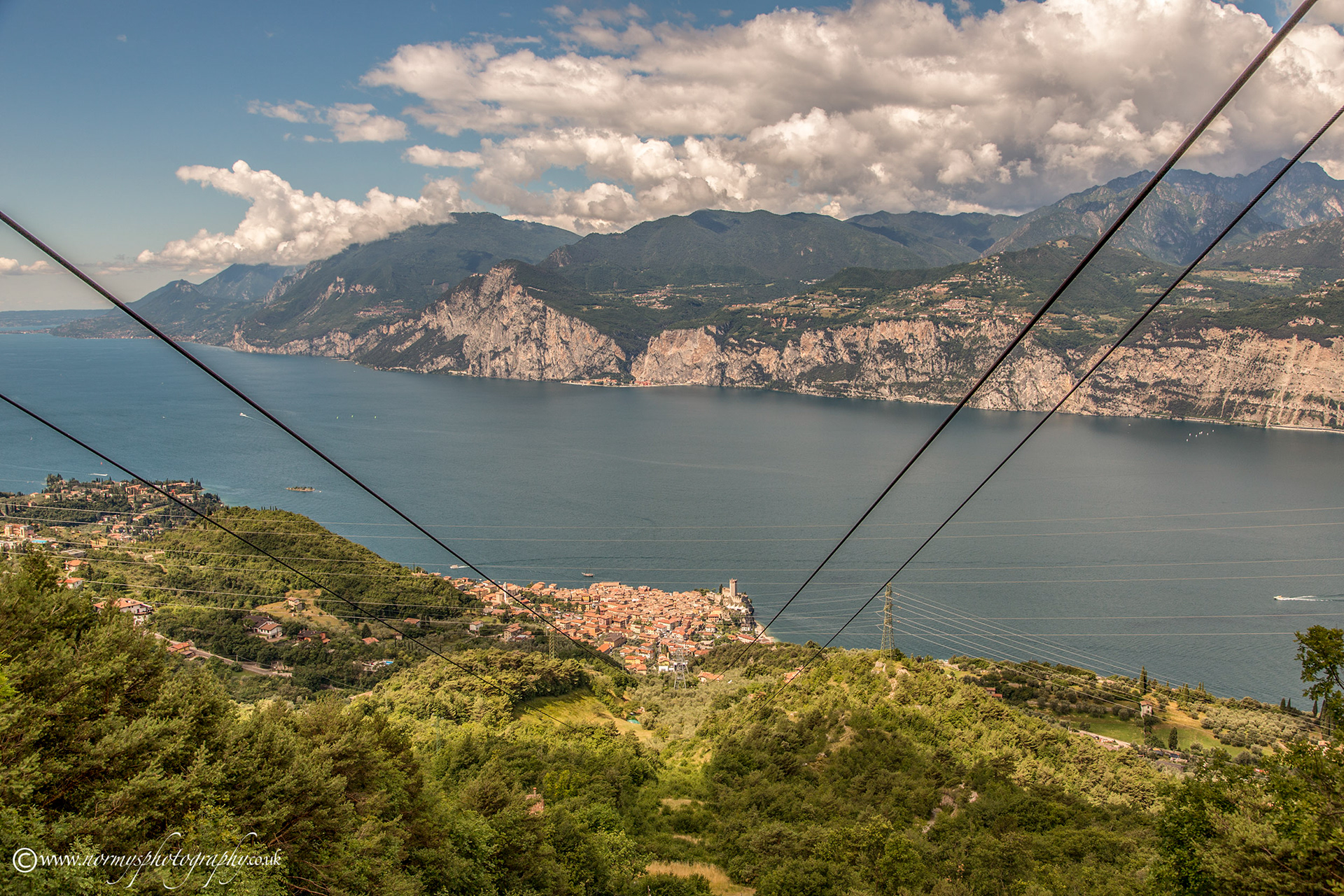 Looking back down on Malcesine