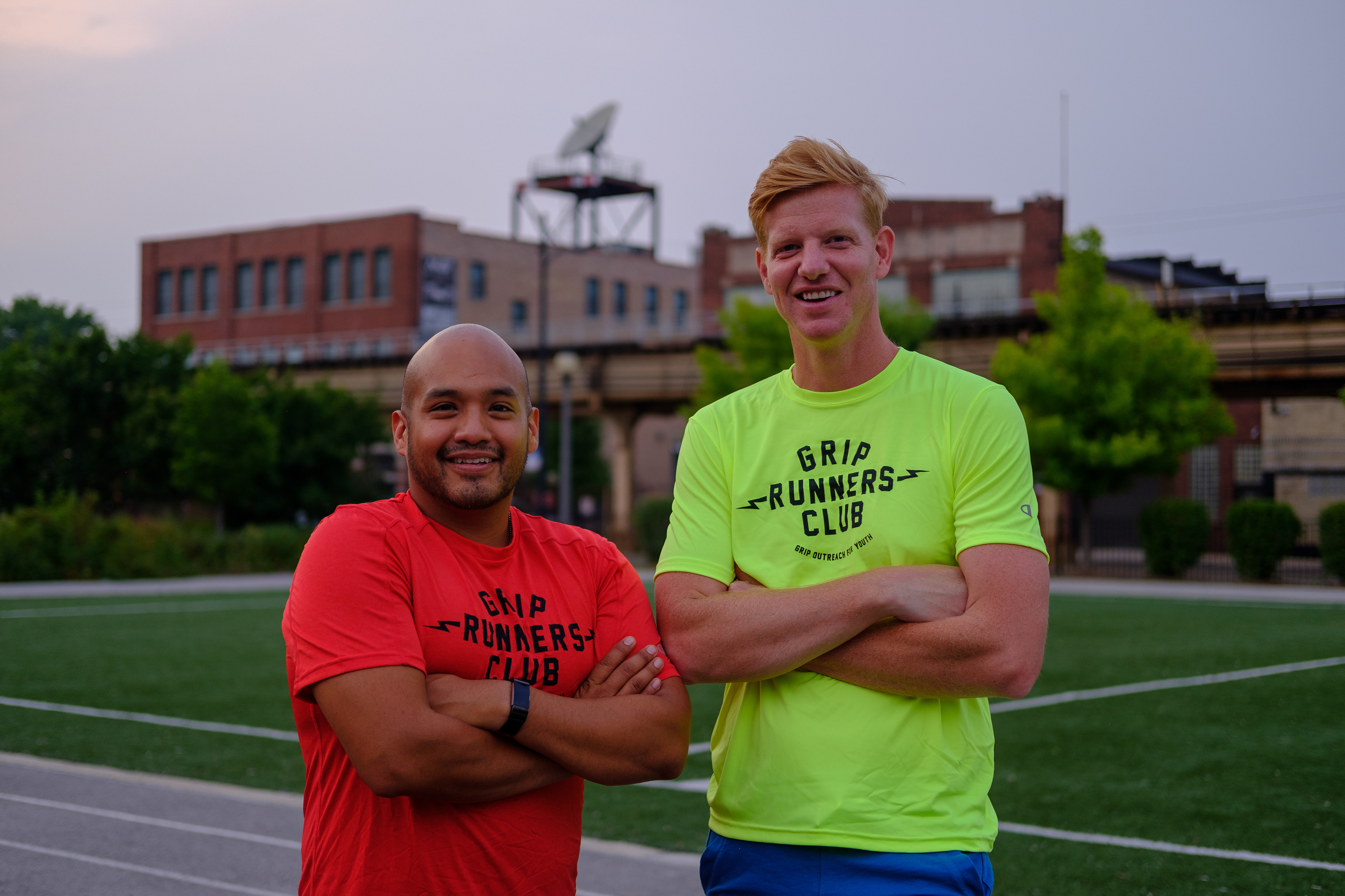 Promotional shots for the GRIP Runners Club.