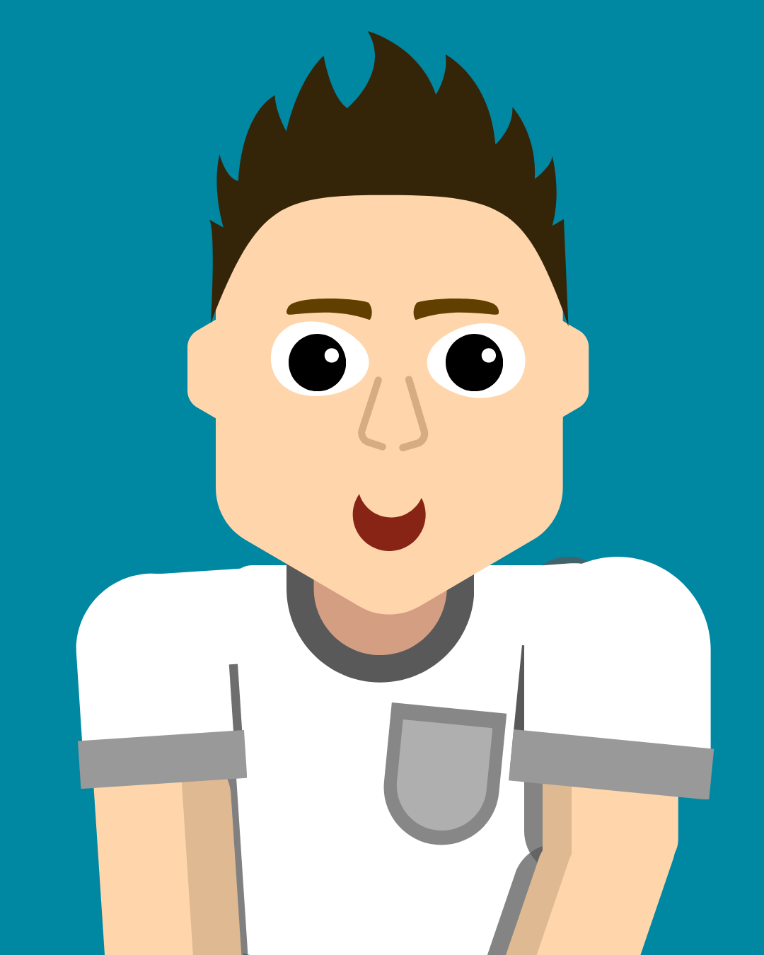 Typical Lad with Spikey Brown Hair