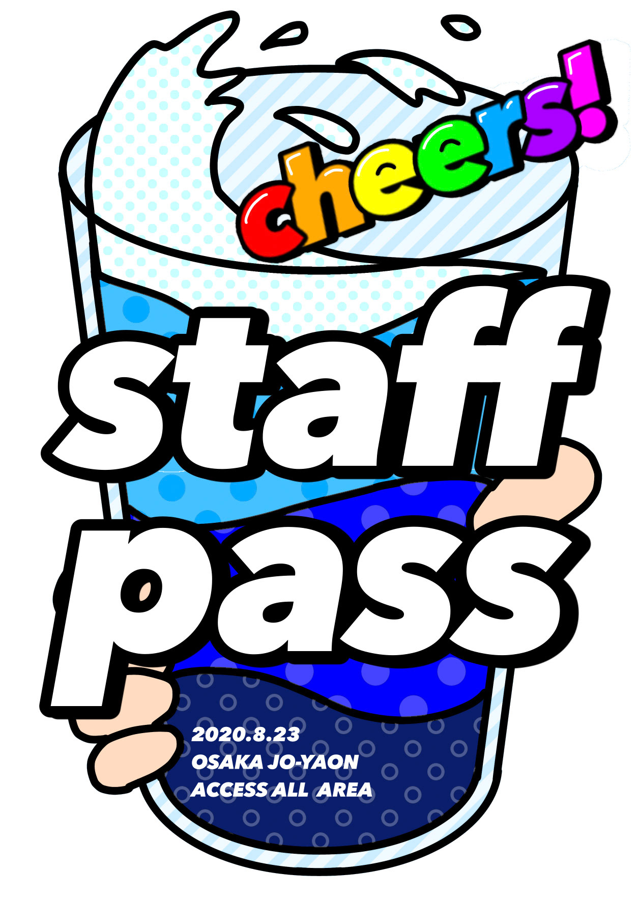 音楽フェスcheers!スタッフパスステッカー