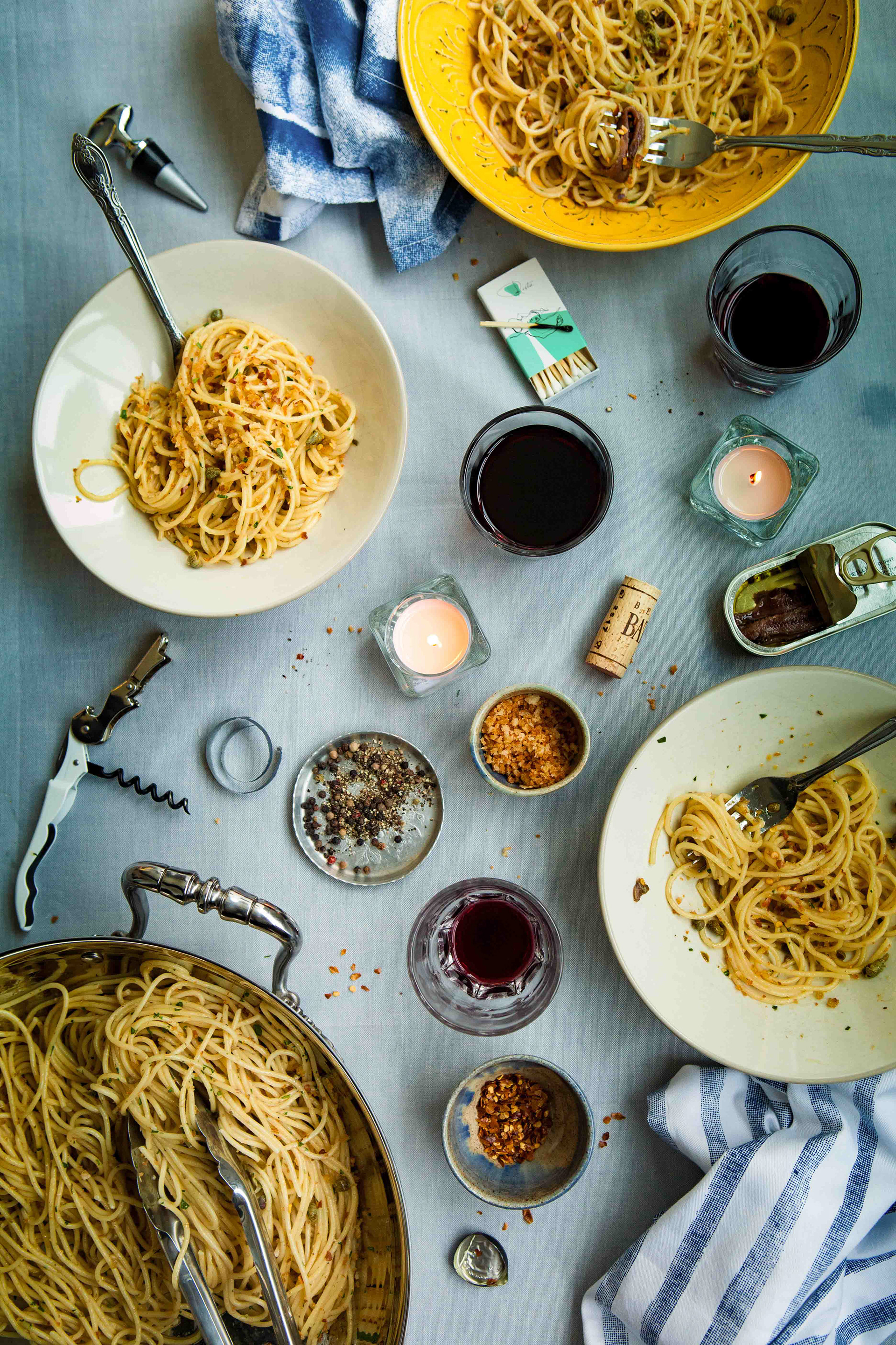 Lifestyle Photography - Pasta Dinner