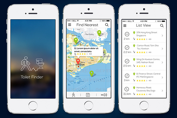 UX/UI Designer - Toilet Finder App