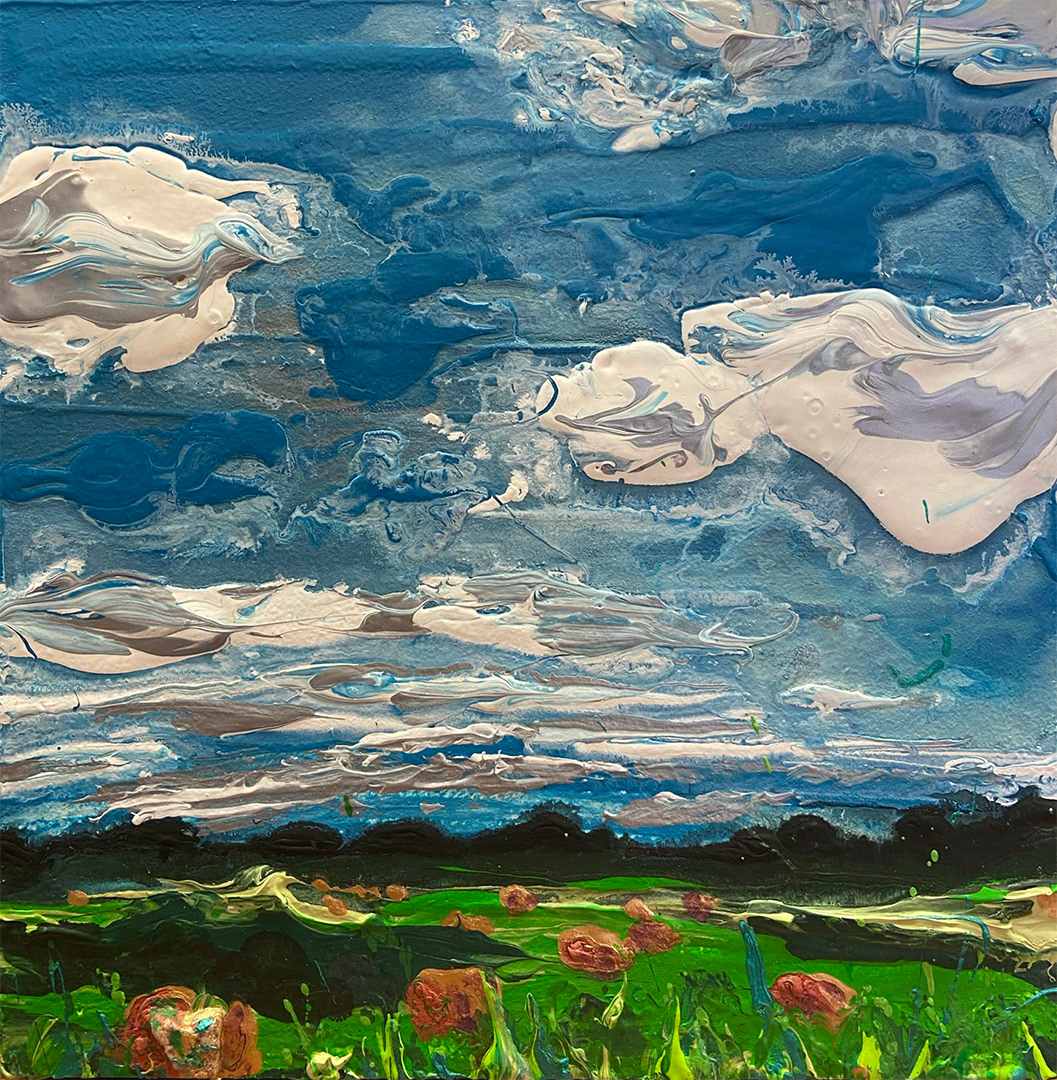Hay in the Sun, 2020, Mixed media on panel