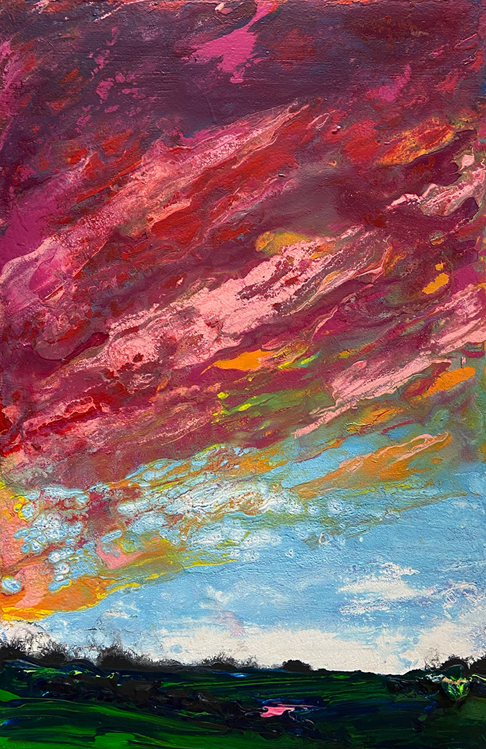 Oklahoma Sky, 2020, Mixed media on panel