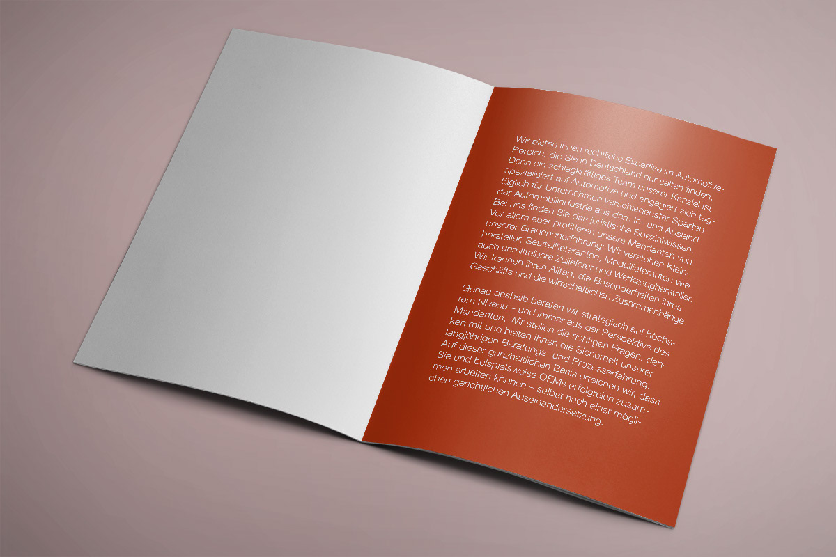 Beispiel für Corporate Design Imagebroschüre